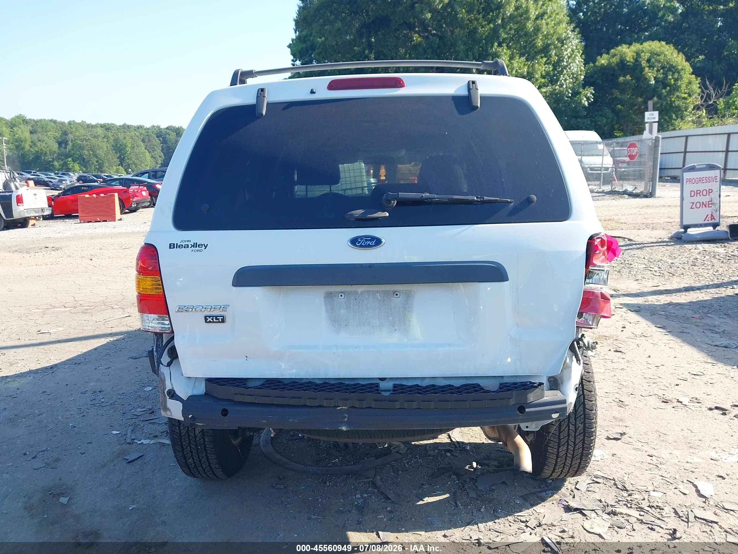 2007 Ford Escape Xlt White vin: 1FMYU03Z87KA91224