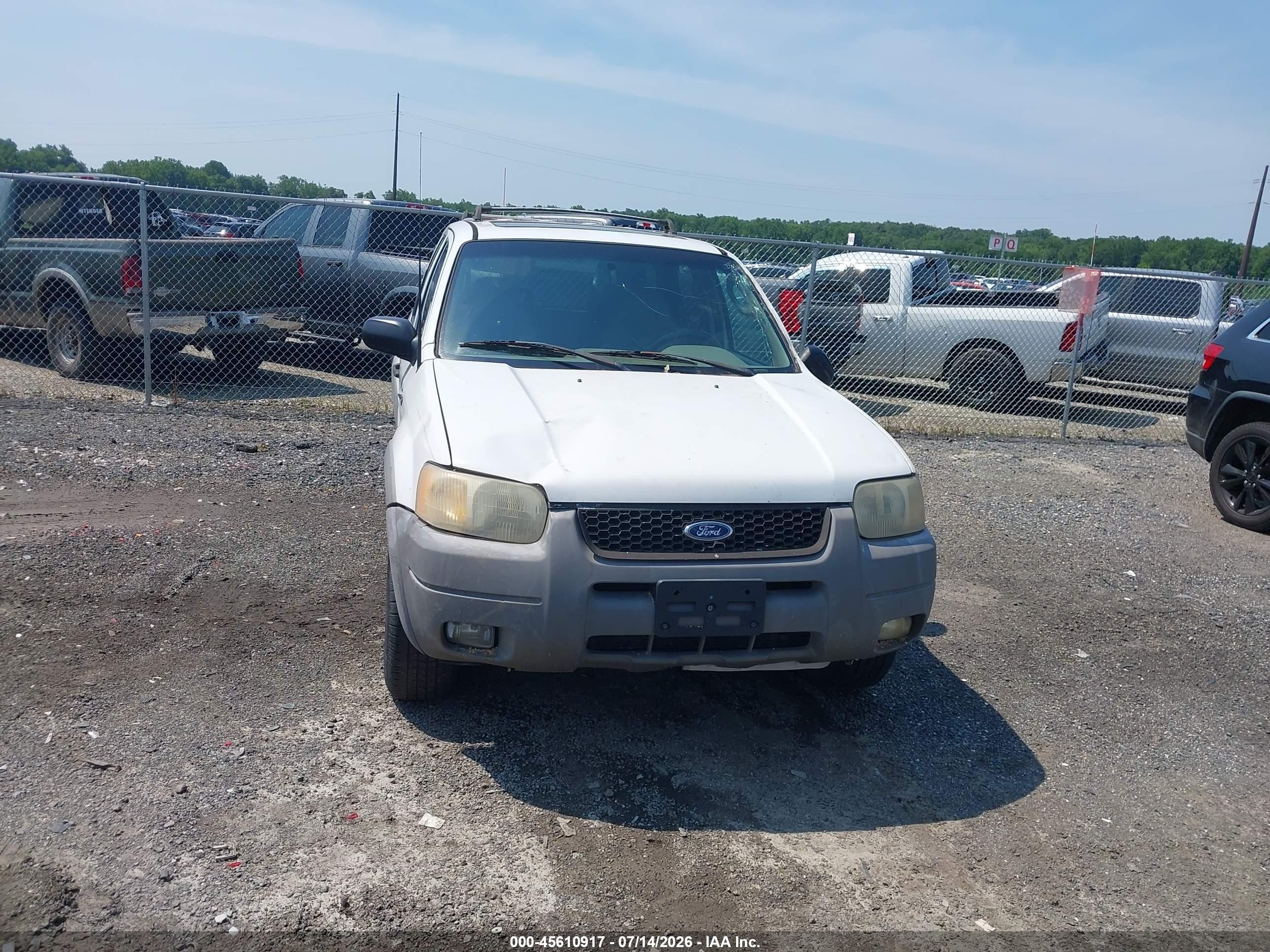 2001 Ford Escape Xlt White vin: 1FMYU04111KE85289