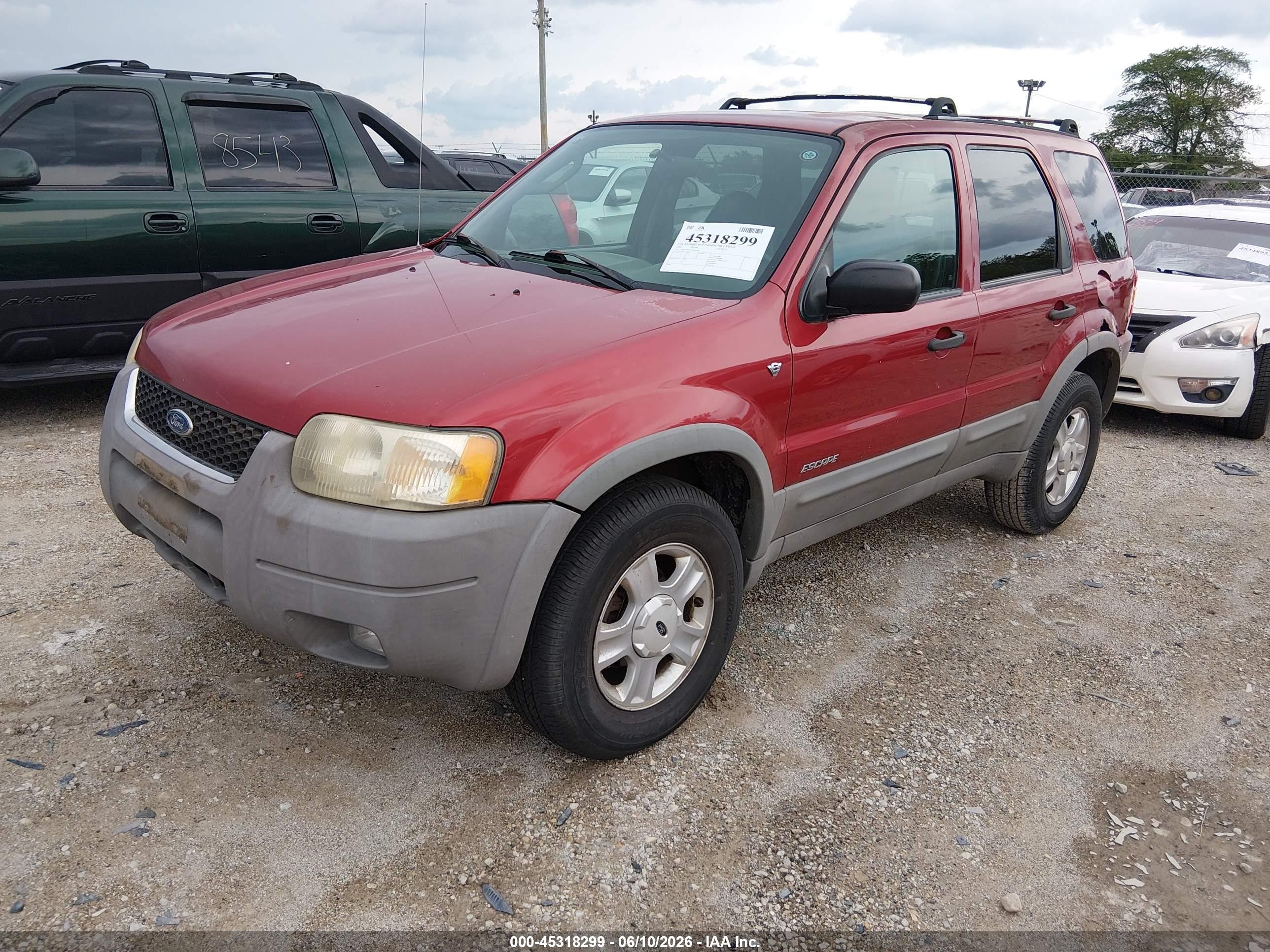 2001 Ford Escape Xlt Red vin: 1FMYU04141KB03000