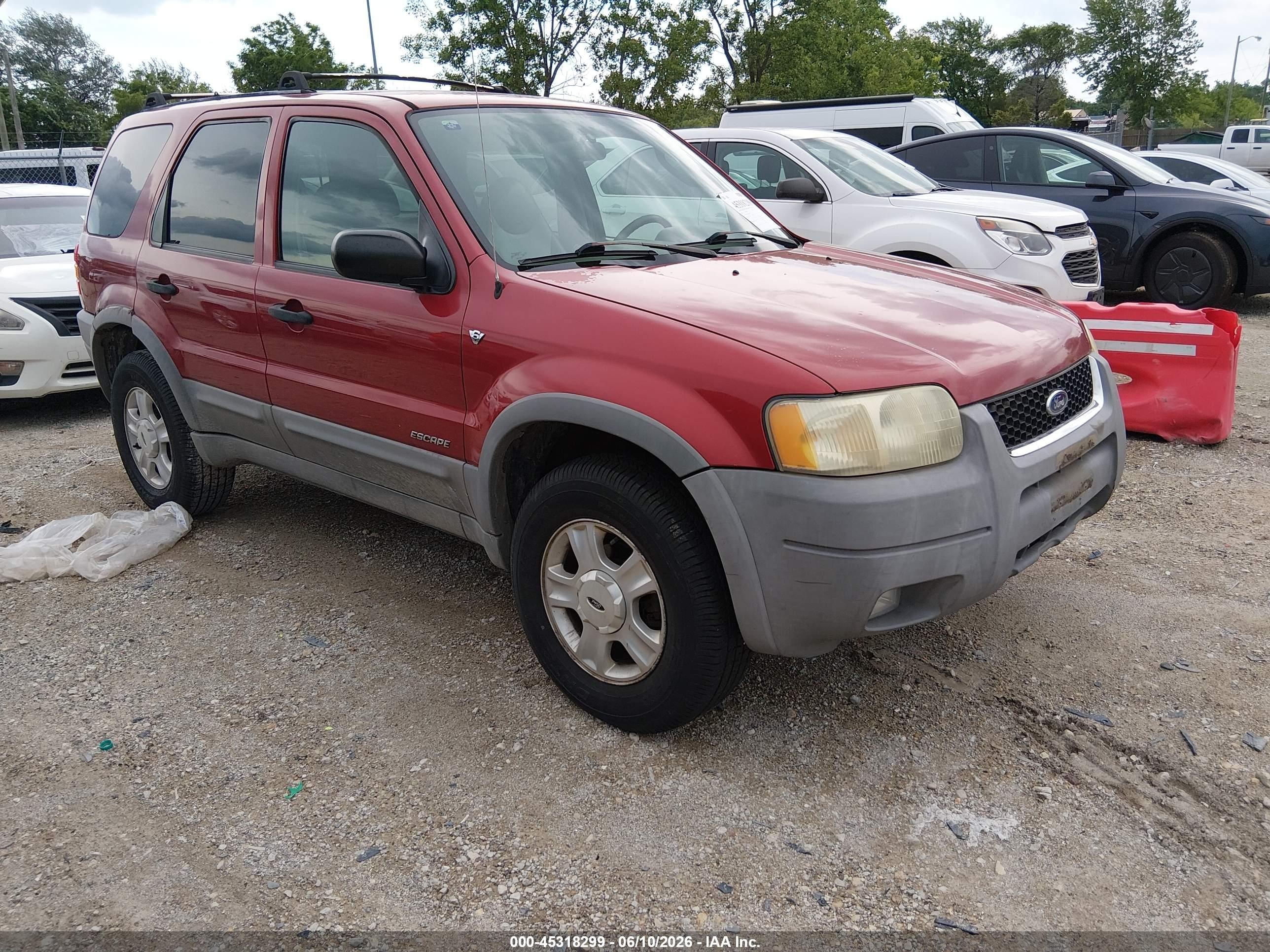 2001 Ford Escape Xlt Red vin: 1FMYU04141KB03000