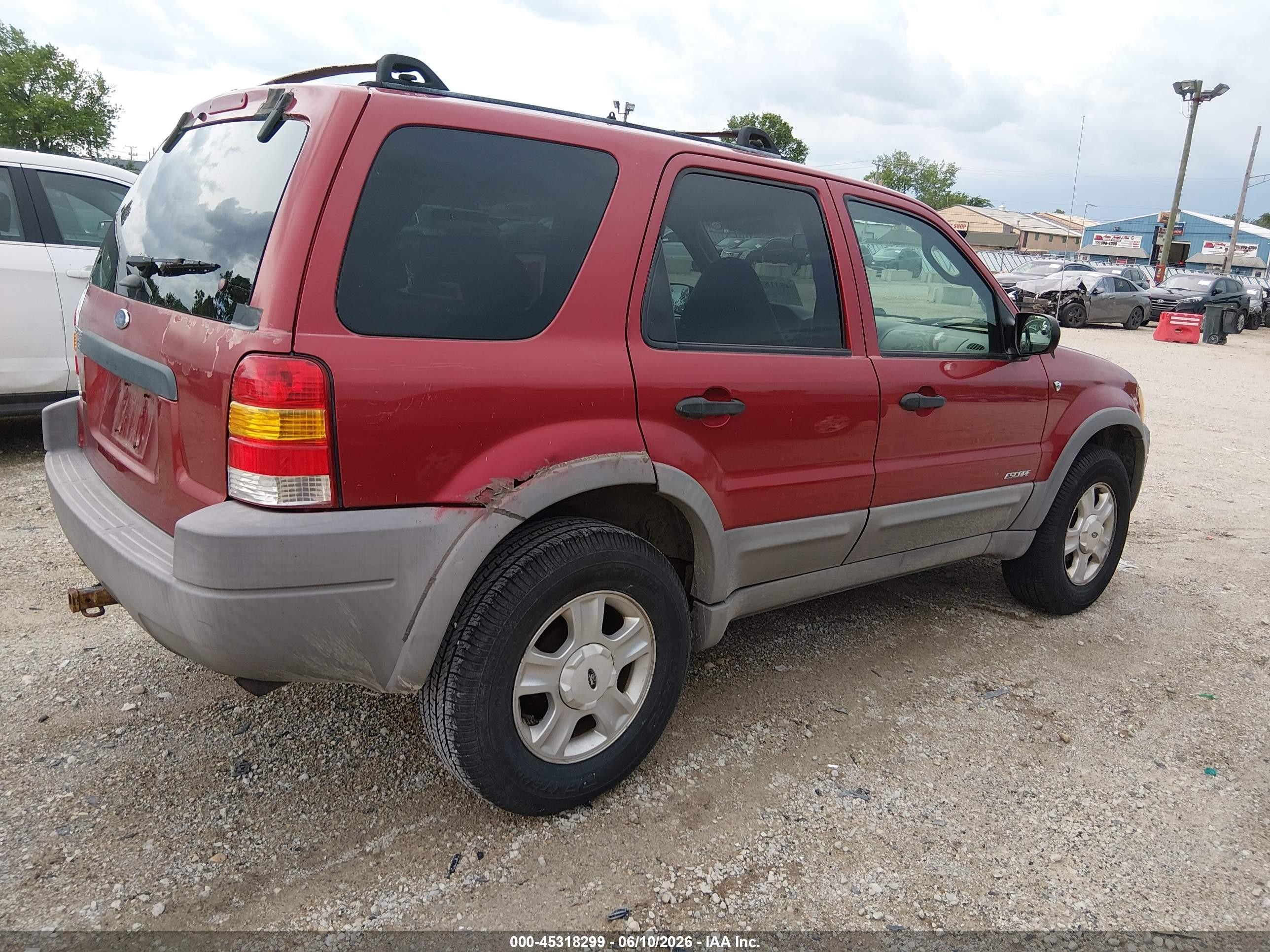 2001 Ford Escape Xlt Red vin: 1FMYU04141KB03000