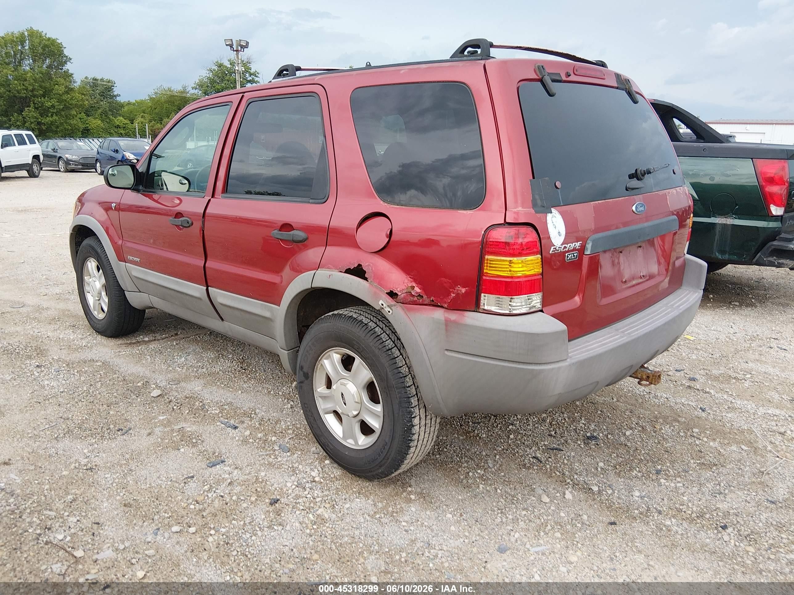 2001 Ford Escape Xlt Red vin: 1FMYU04141KB03000