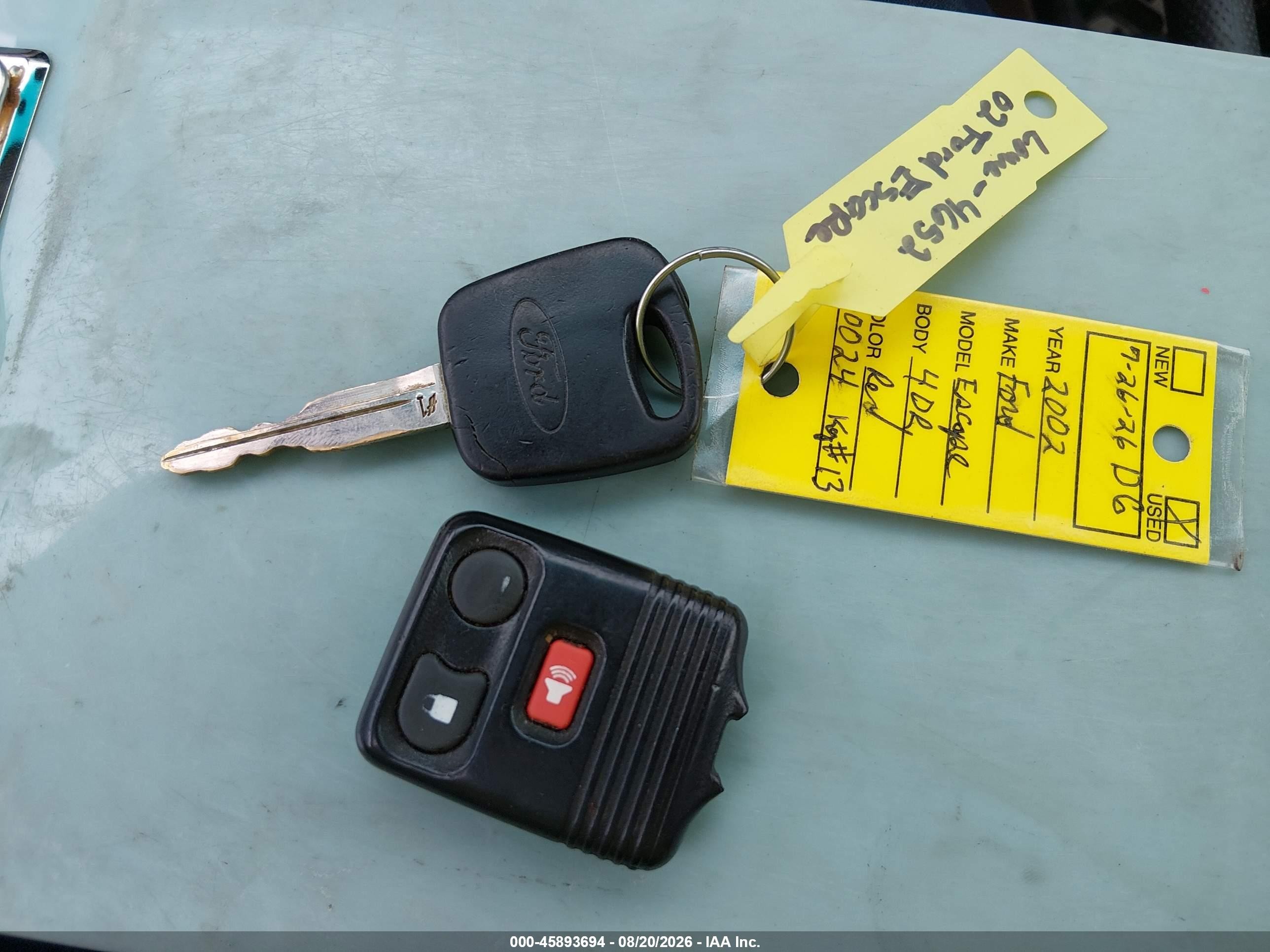 2002 Ford Escape Xlt Red vin: 1FMYU04162KD54652