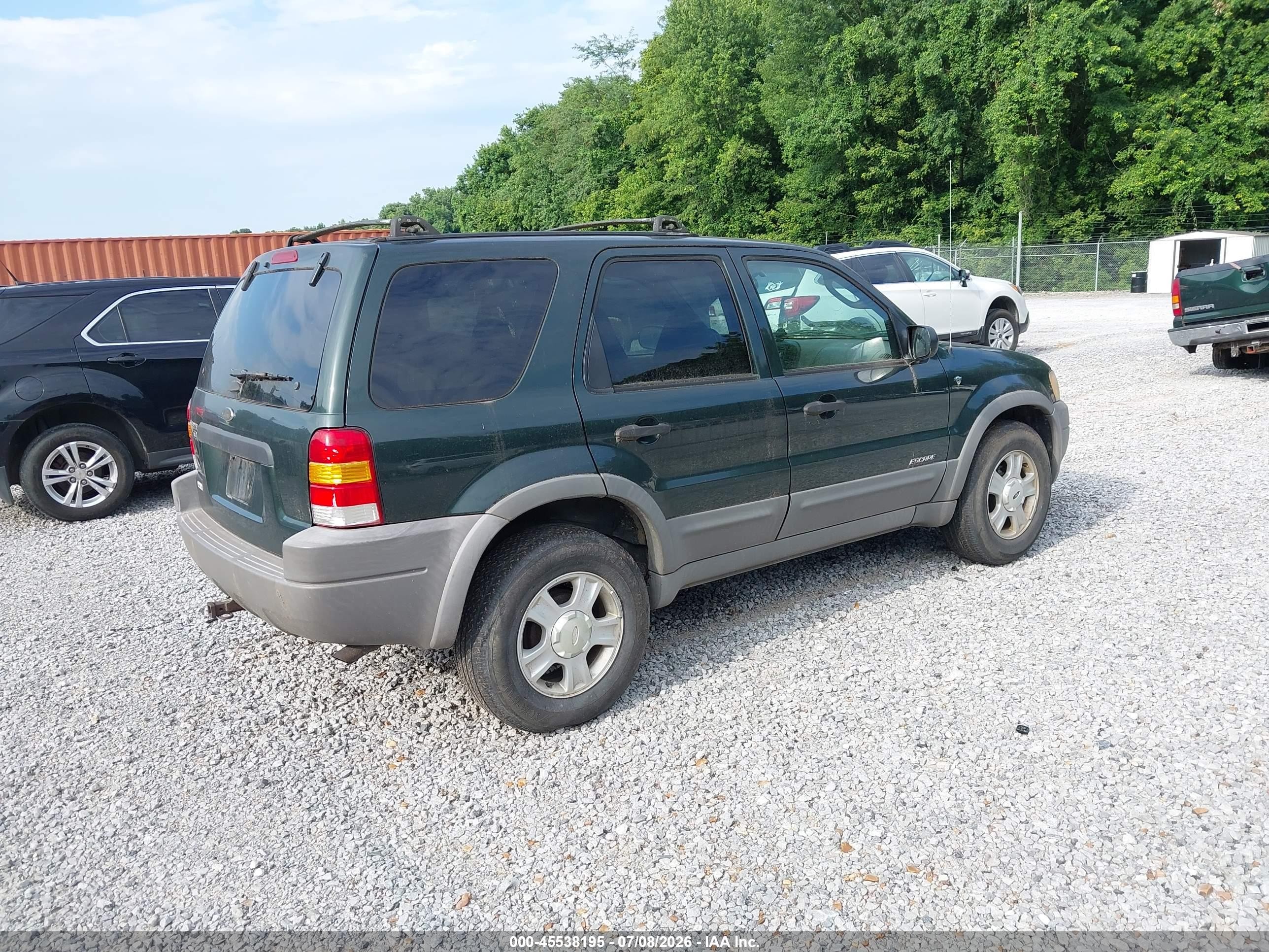 2001 Ford Escape Xlt Green vin: 1FMYU04191KA79387