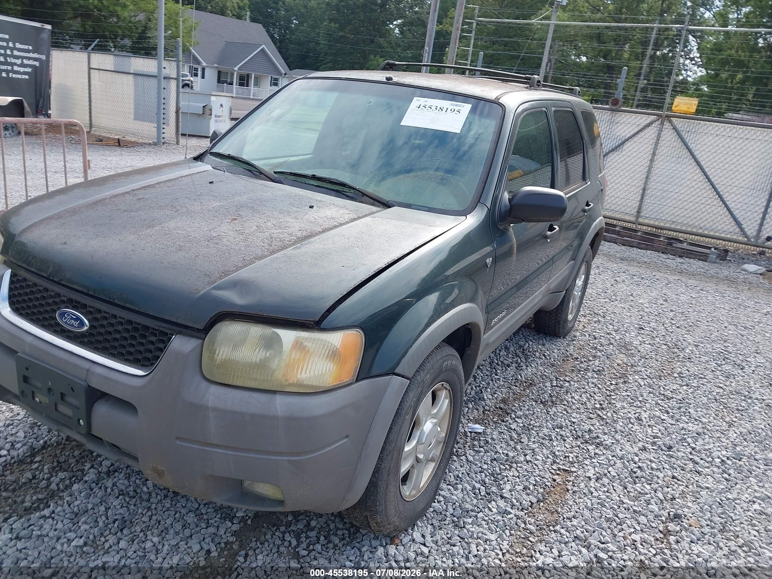 2001 Ford Escape Xlt Green vin: 1FMYU04191KA79387