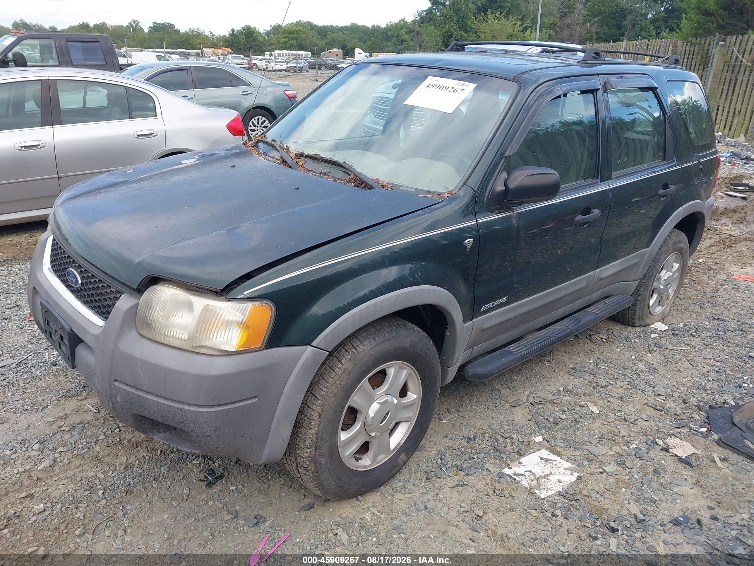 2001 Ford Escape Xlt Green vin: 1FMYU041X1KF53914