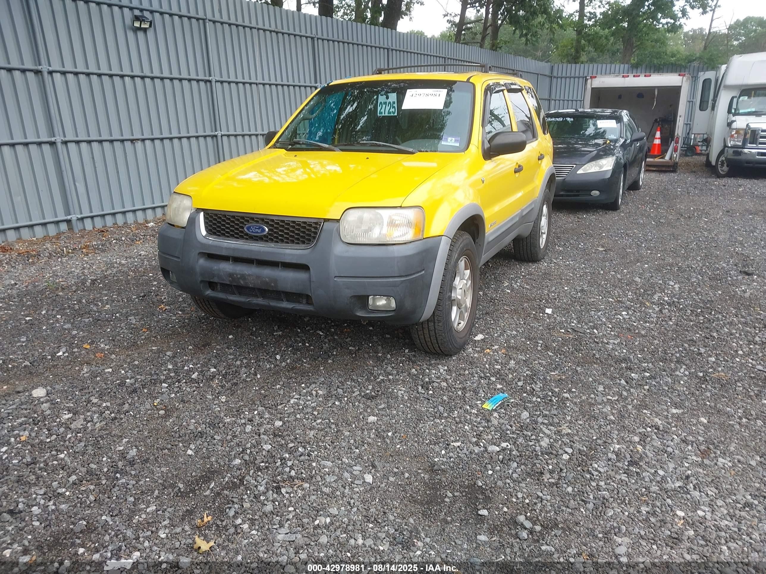 2001 Ford Escape Xlt Yellow vin: 1FMYU041X1KF94477