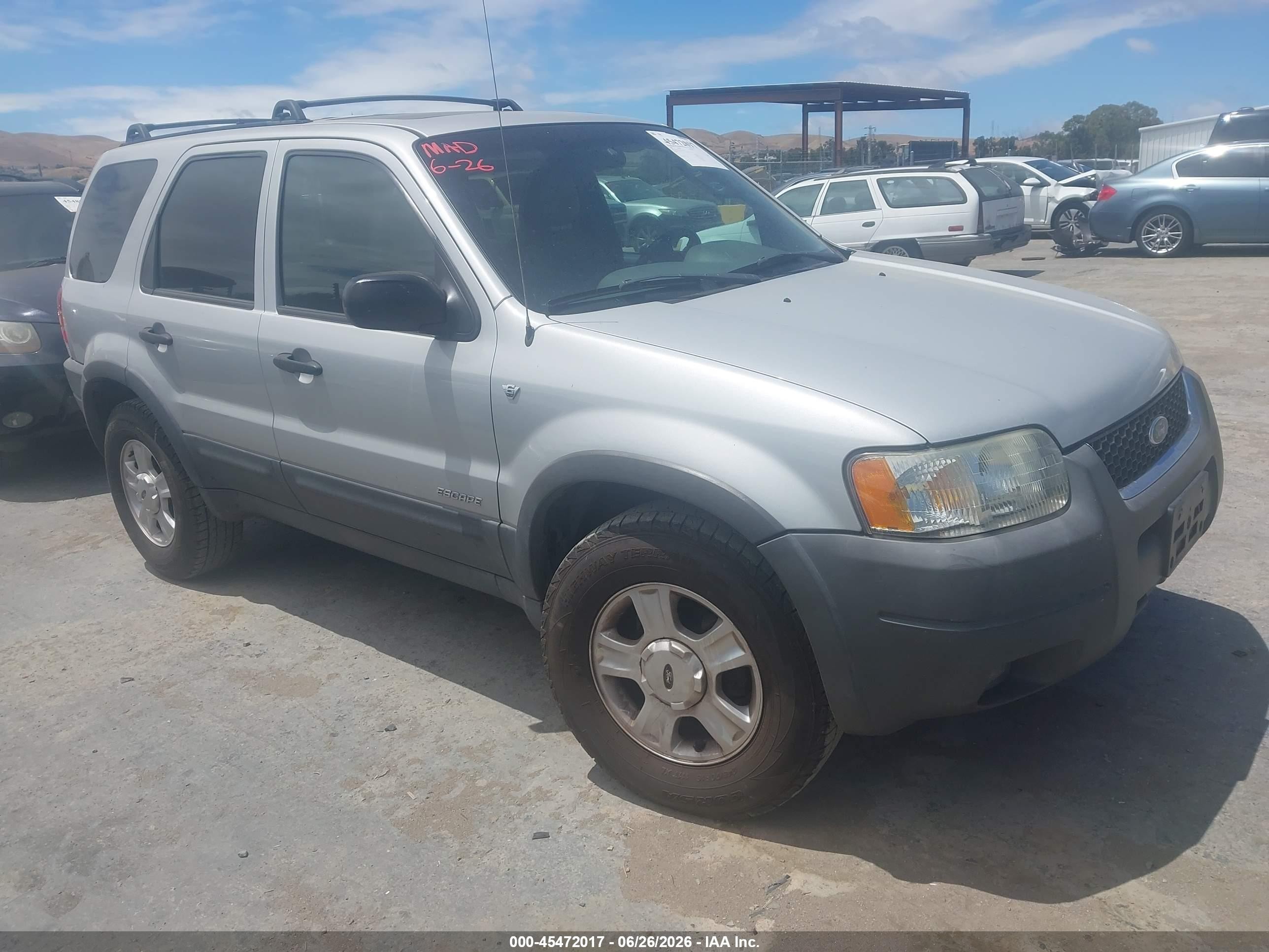 2002 Ford Escape Xlt Gray vin: 1FMYU041X2KA35870