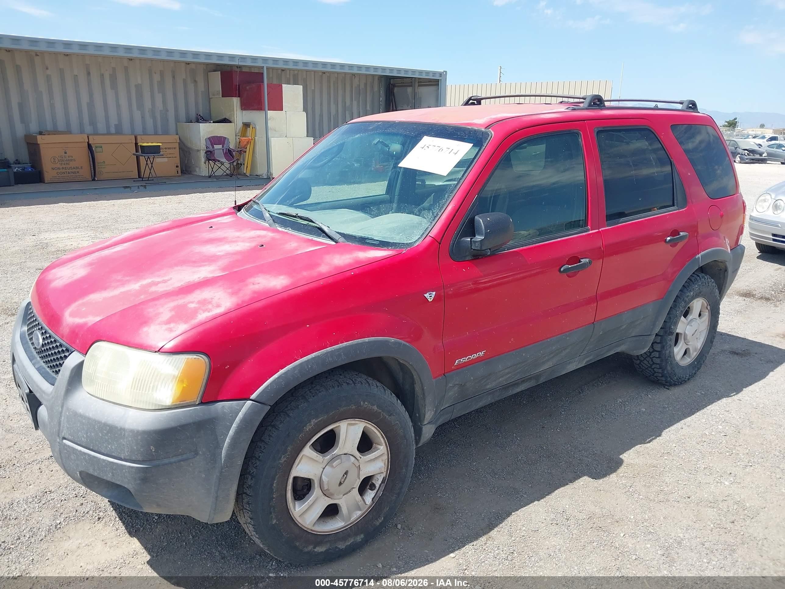 2002 Ford Escape Xlt Red vin: 1FMYU041X2KD51382