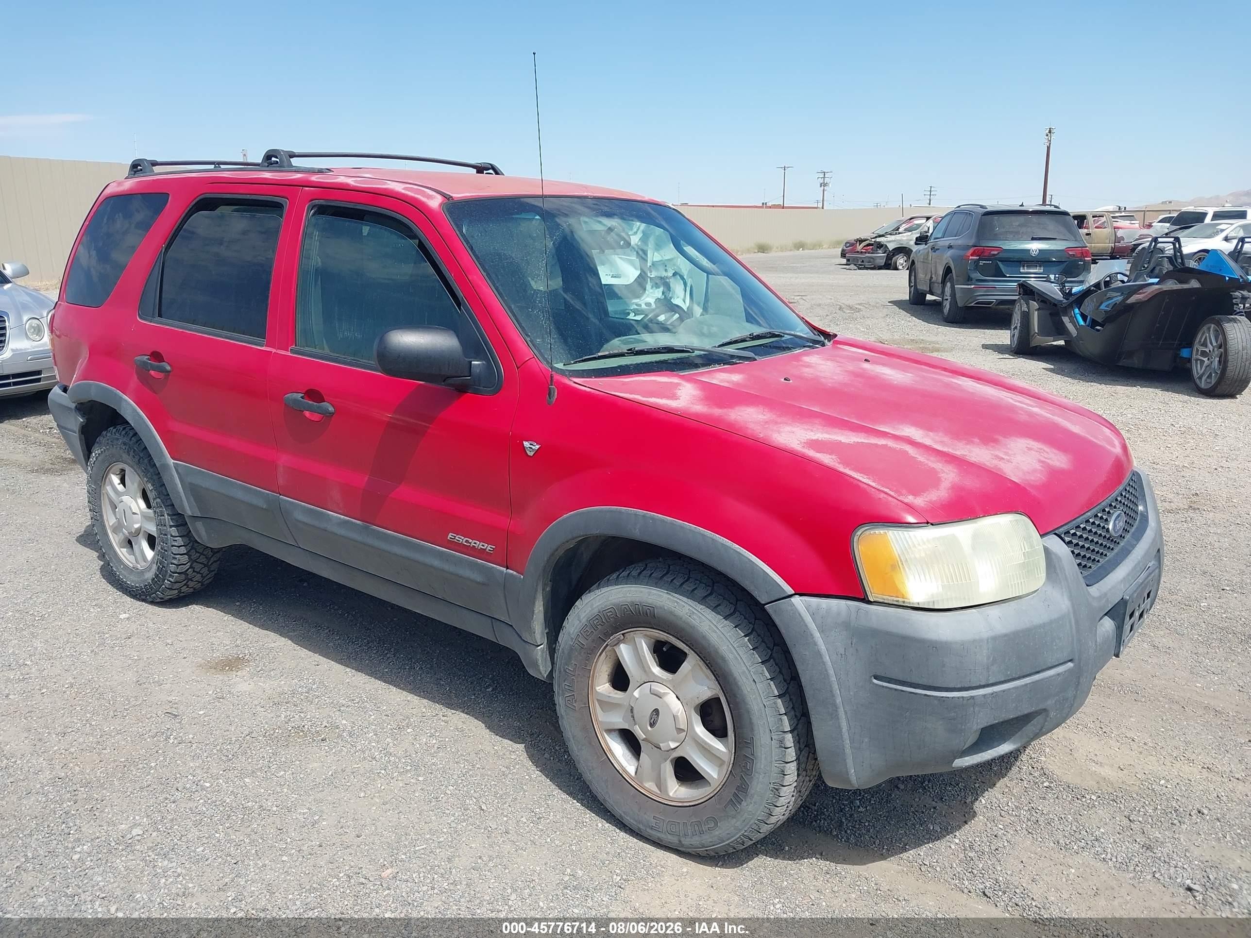 2002 Ford Escape Xlt Red vin: 1FMYU041X2KD51382