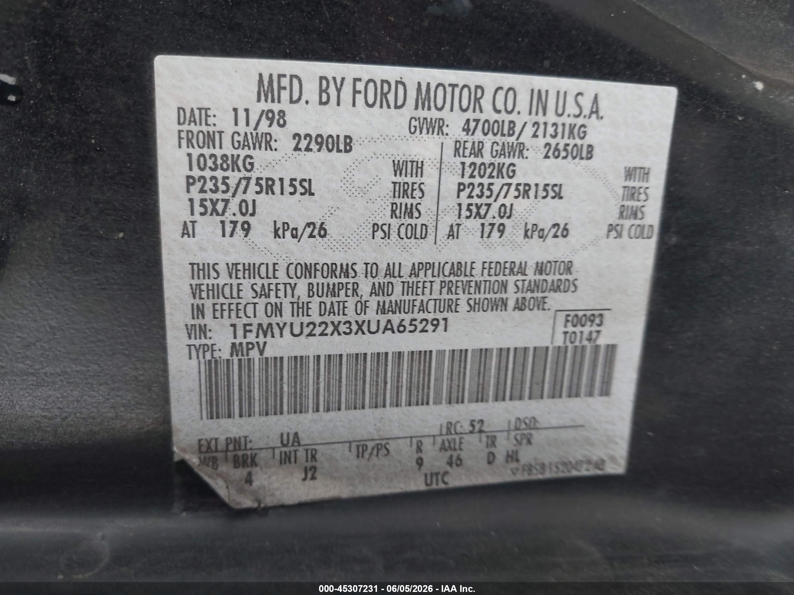 1999 Ford Explorer Sport Black vin: 1FMYU22X3XUA65291