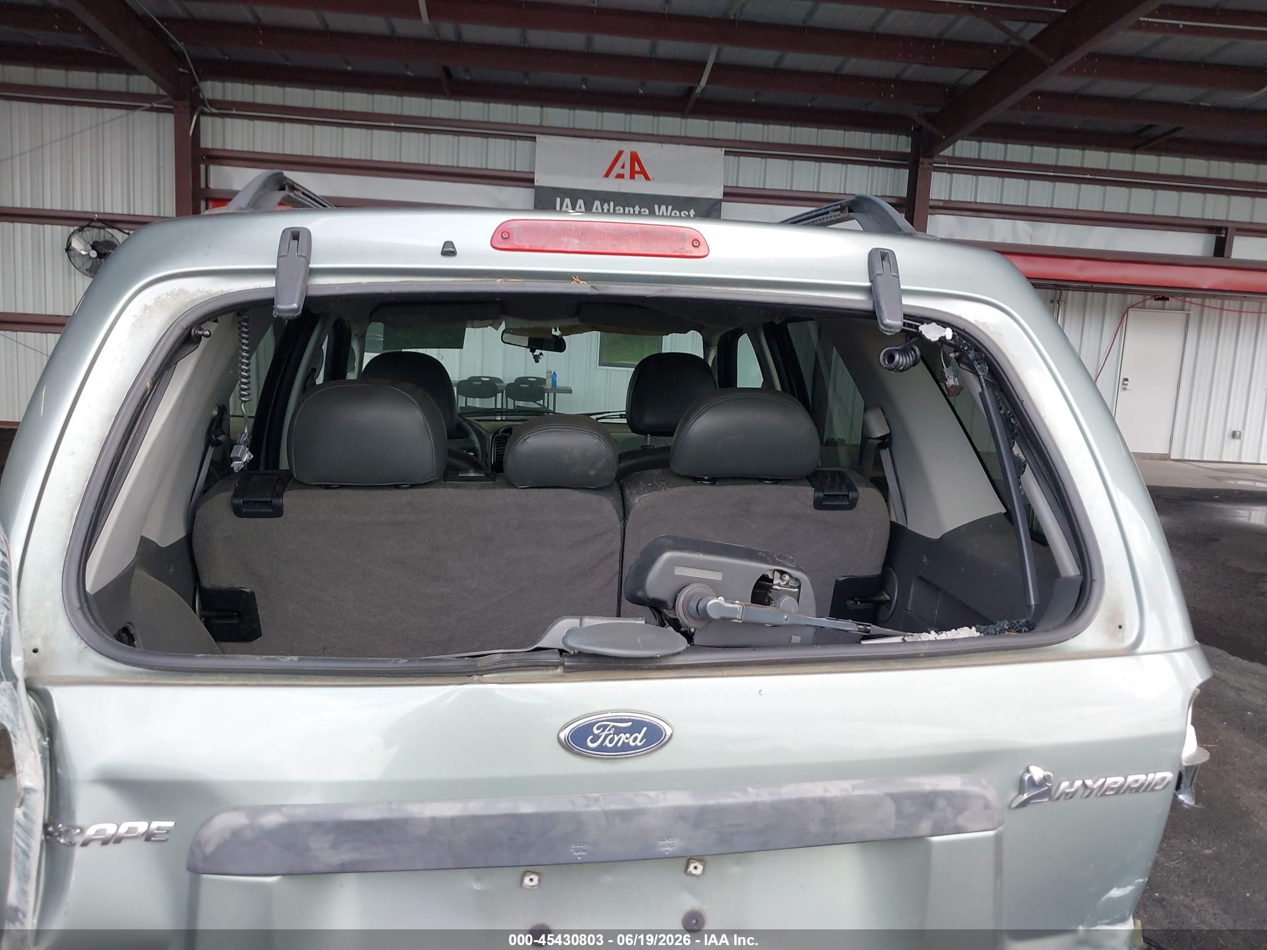 2007 Ford Escape Hybrid   Green vin: 1FMYU49H37KB26242