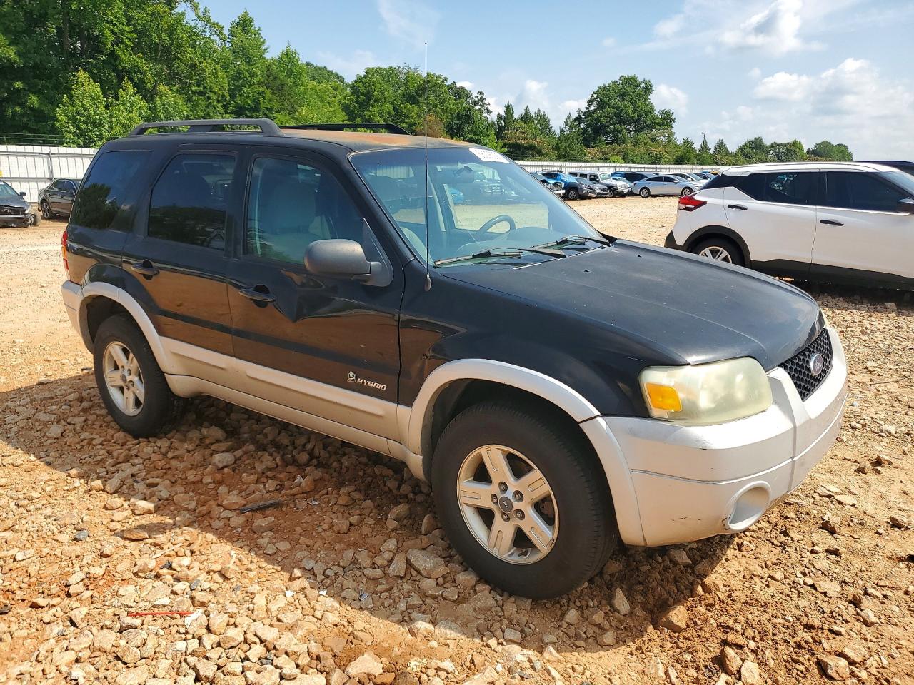2007 Ford Escape Hev Black vin: 1FMYU49H47KA14596