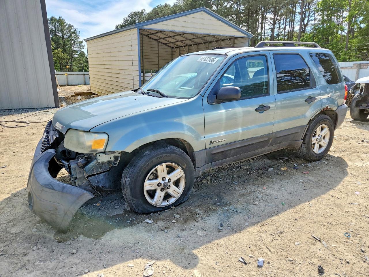 2007 Ford Escape Hev Green vin: 1FMYU59H47KC04324
