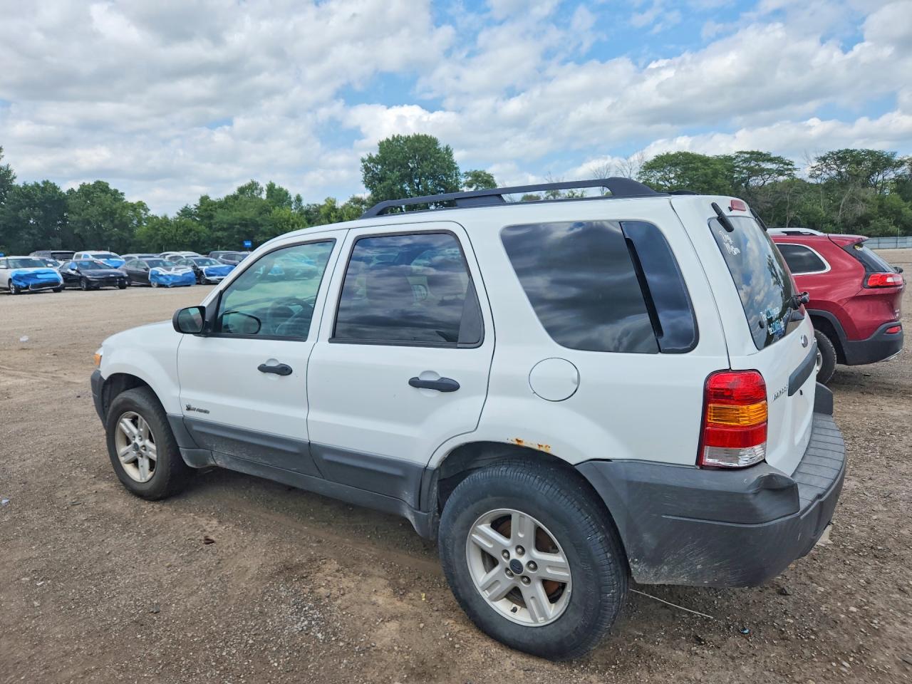 2007 Ford Escape Hev White vin: 1FMYU59H57KA49654