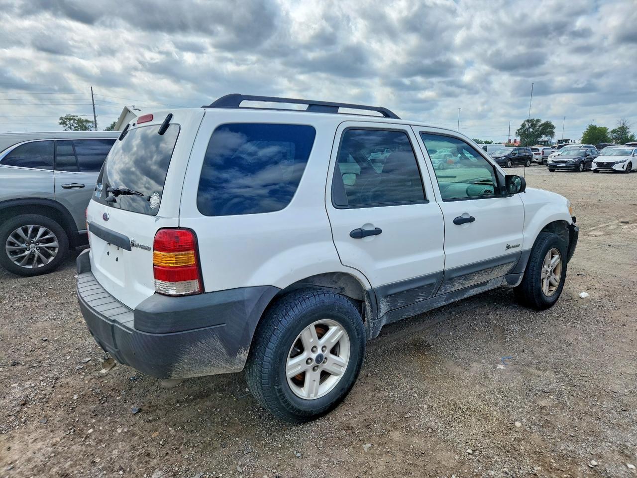 2007 Ford Escape Hev White vin: 1FMYU59H57KA49654