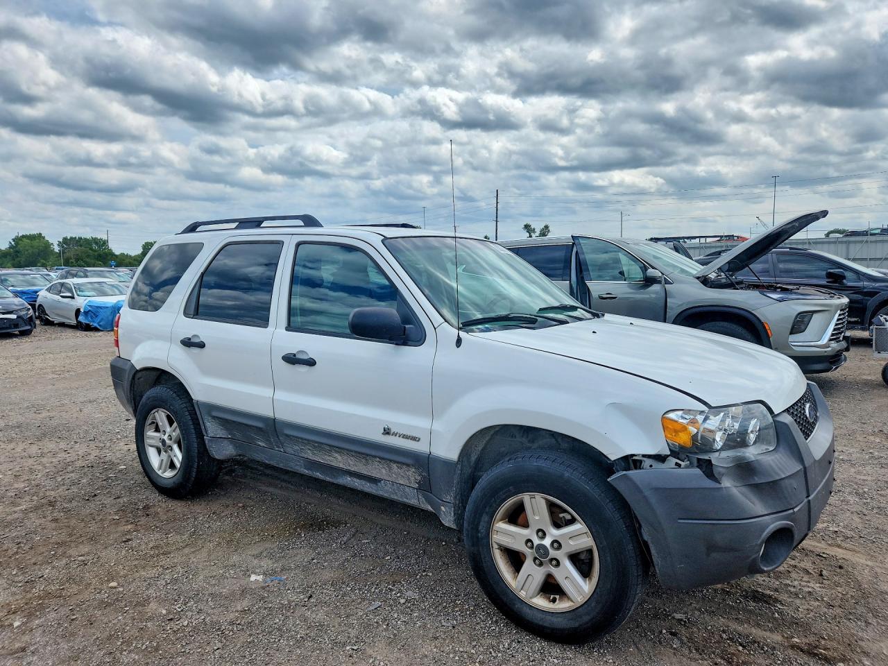 2007 Ford Escape Hev White vin: 1FMYU59H57KA49654