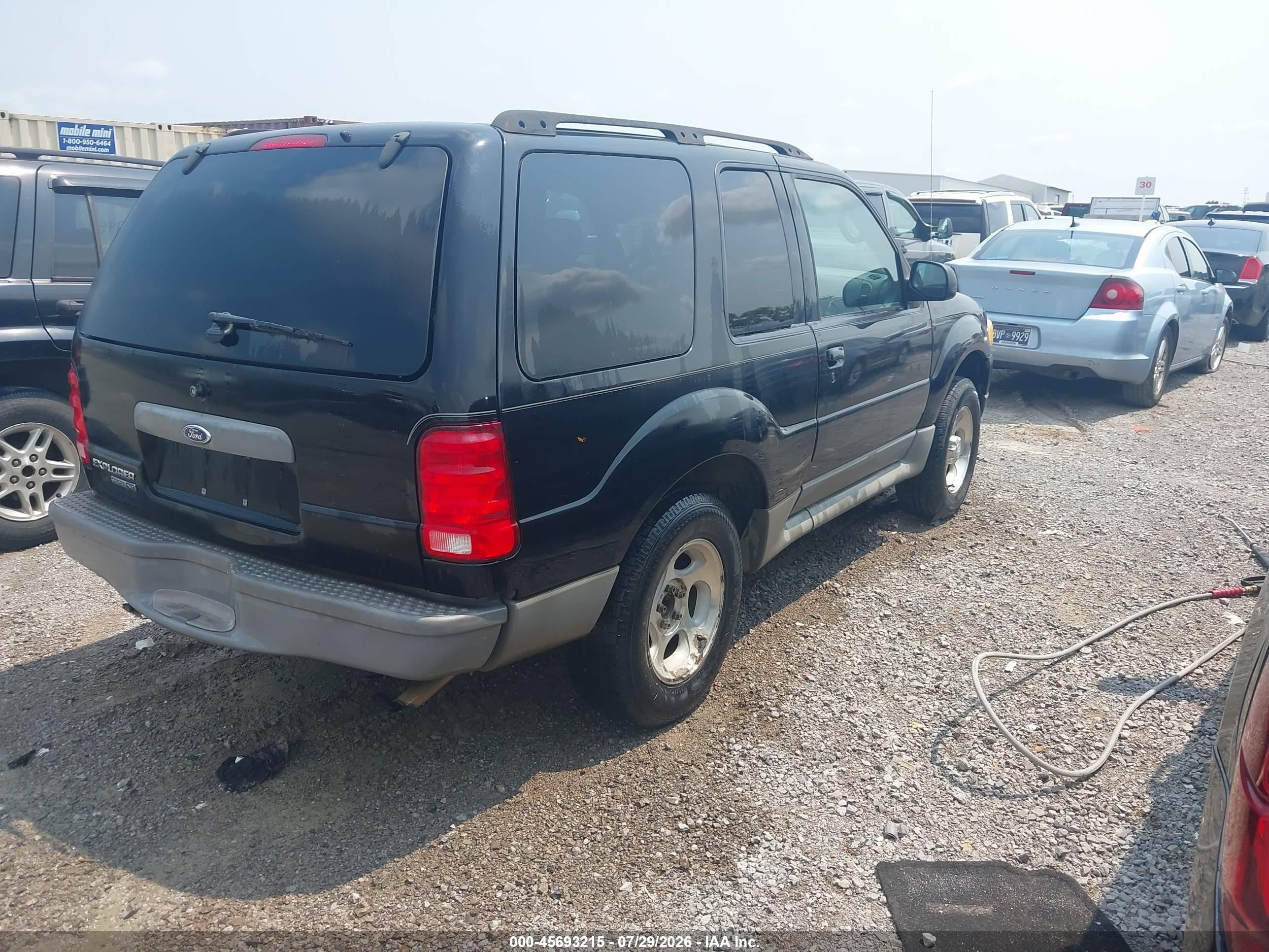 2003 Ford Explorer Sport Xls/xlt Black vin: 1FMYU60E33UB35892
