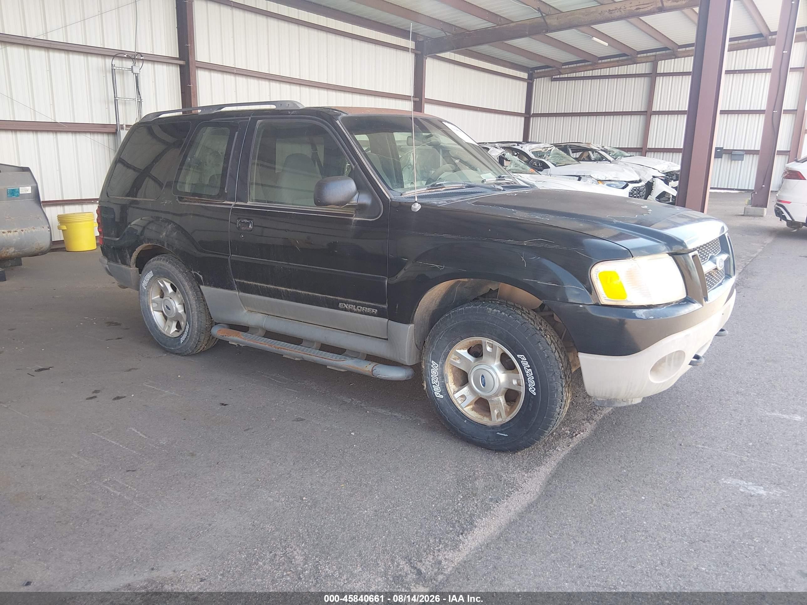 2001 Ford Explorer Sport   Black vin: 1FMYU70E41UB52526