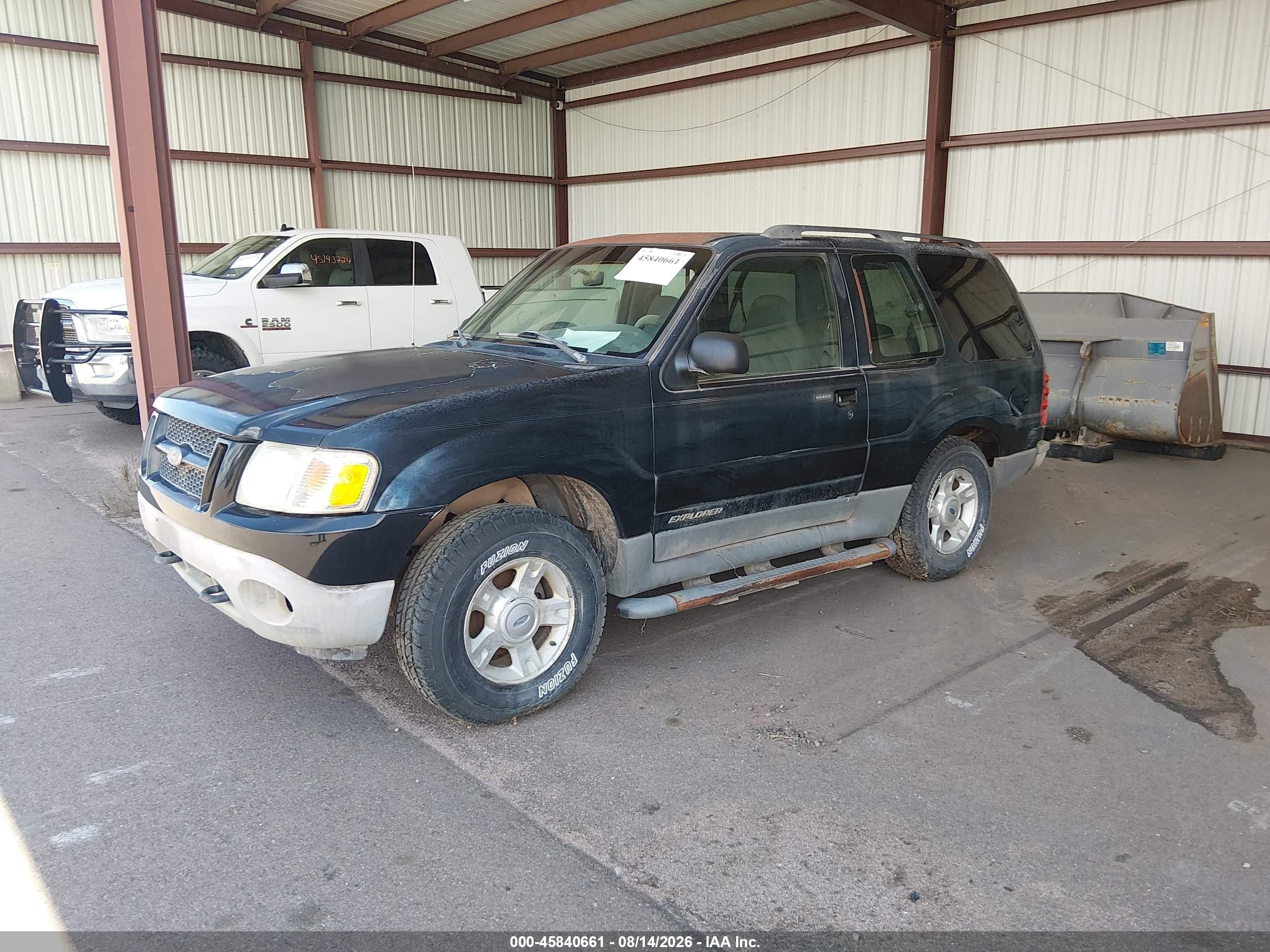 2001 Ford Explorer Sport   Black vin: 1FMYU70E41UB52526