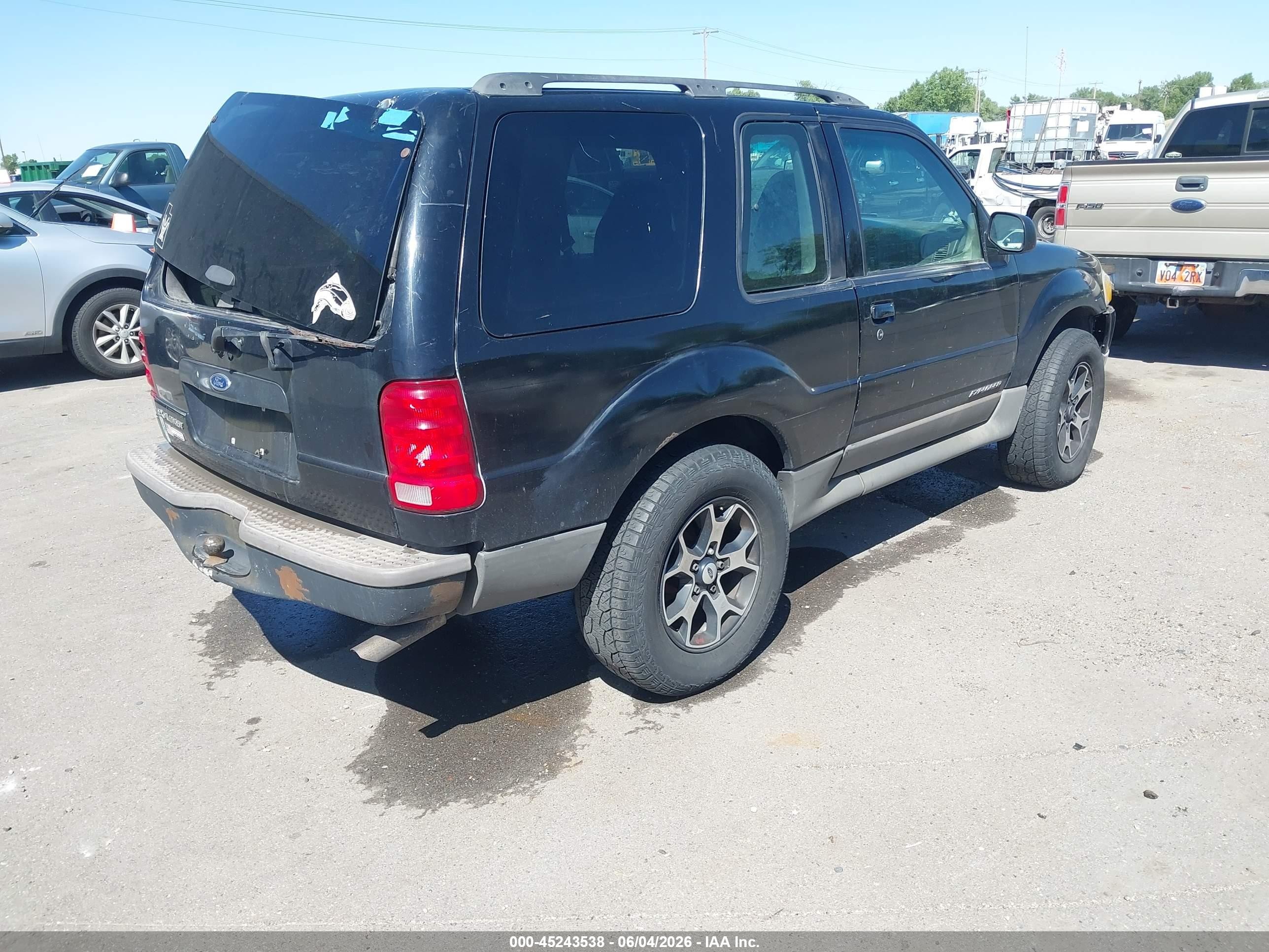 2001 Ford Explorer Sport   Black vin: 1FMYU70E51UA43959