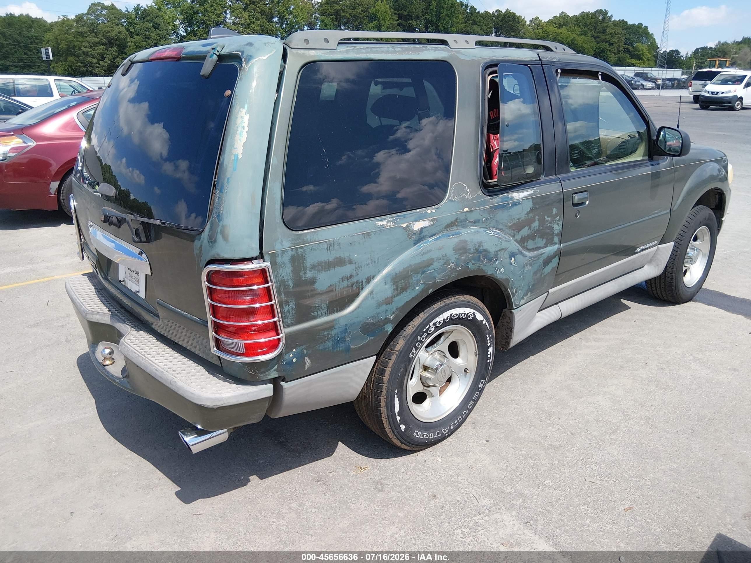 2002 Ford Explorer Sport   Green vin: 1FMYU70E52UB96097