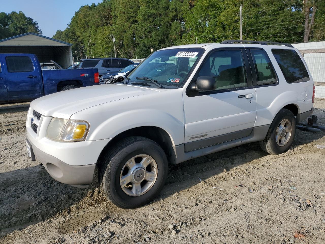 2001 Ford Explorer Sport White vin: 1FMYU70E71UB45067