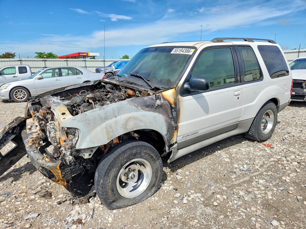 2001 Ford Explorer Sport White vin: 1FMYU70E91UB87238