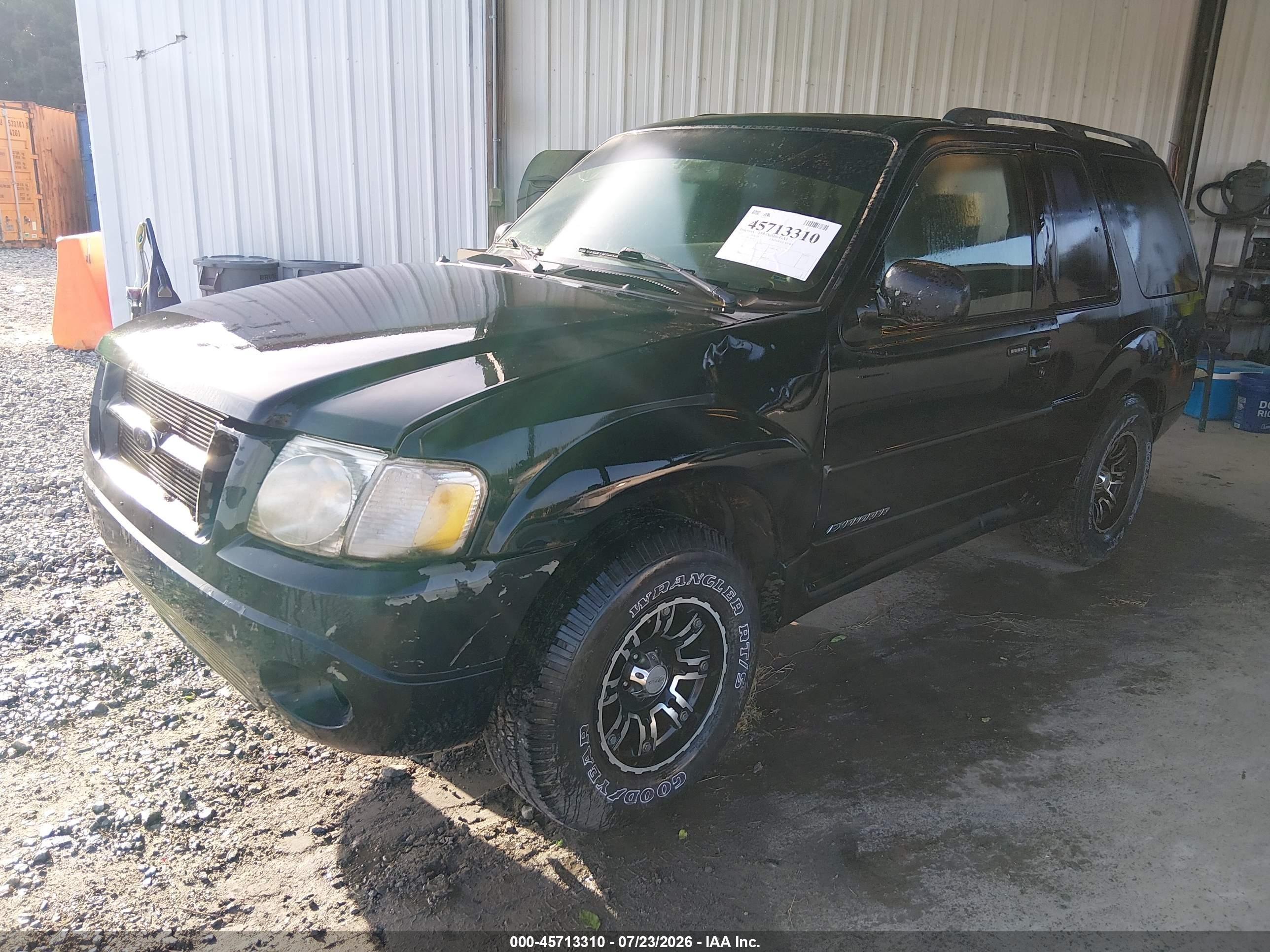 2002 Ford Explorer Sport   Black vin: 1FMYU70E92UC02502