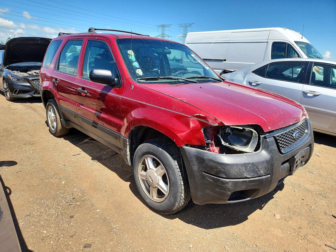 2003 Ford Escape Xls Red vin: 1FMYU92173KA01118