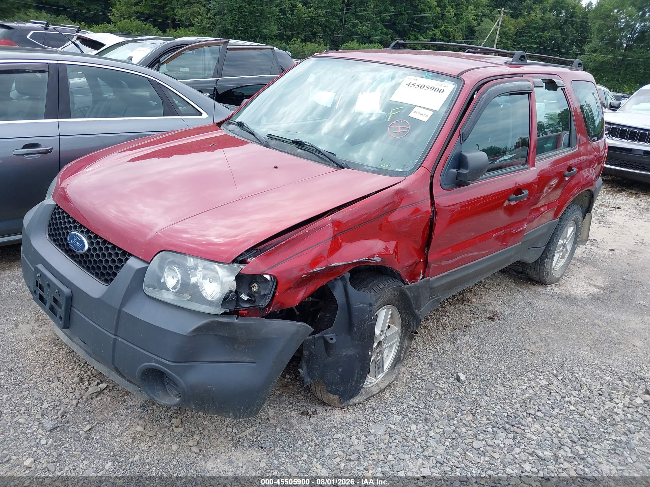 2006 Ford Escape Xls/xls Manual Red vin: 1FMYU92Z06KA06476