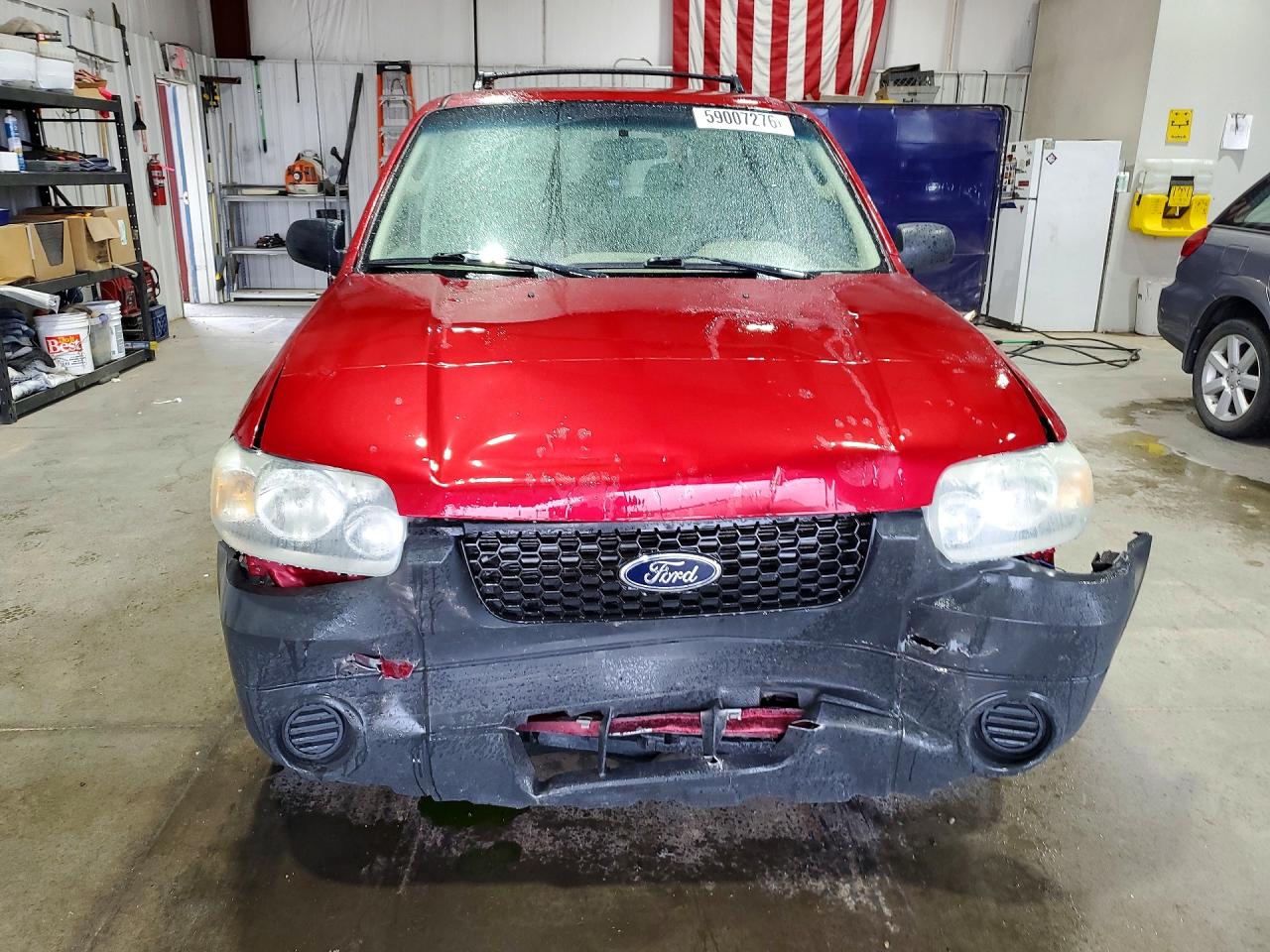 2007 Ford Escape Xls Burgundy vin: 1FMYU92Z17KA40847