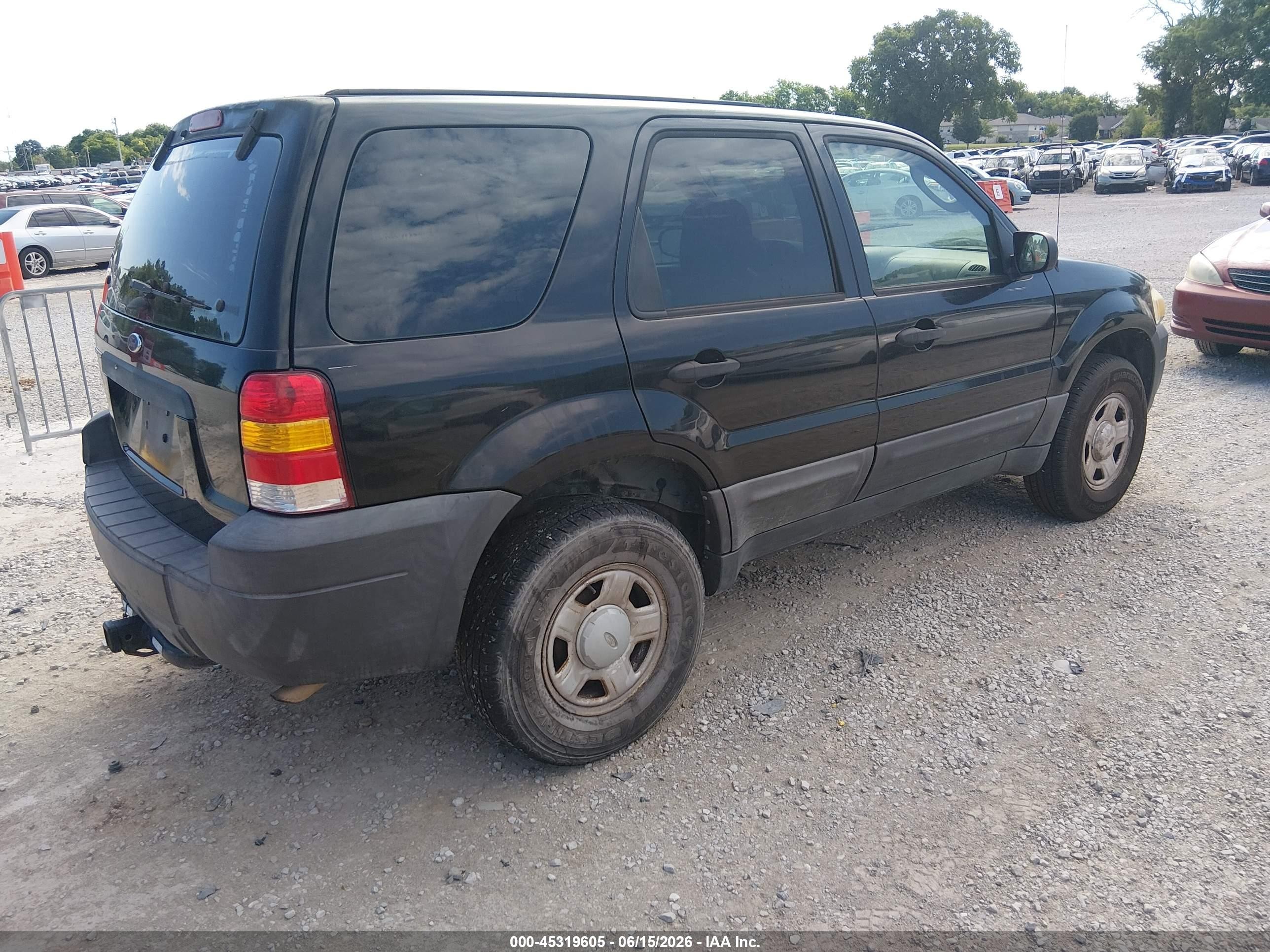 2006 Ford Escape Xls/xls Manual Black vin: 1FMYU92Z66KC02180