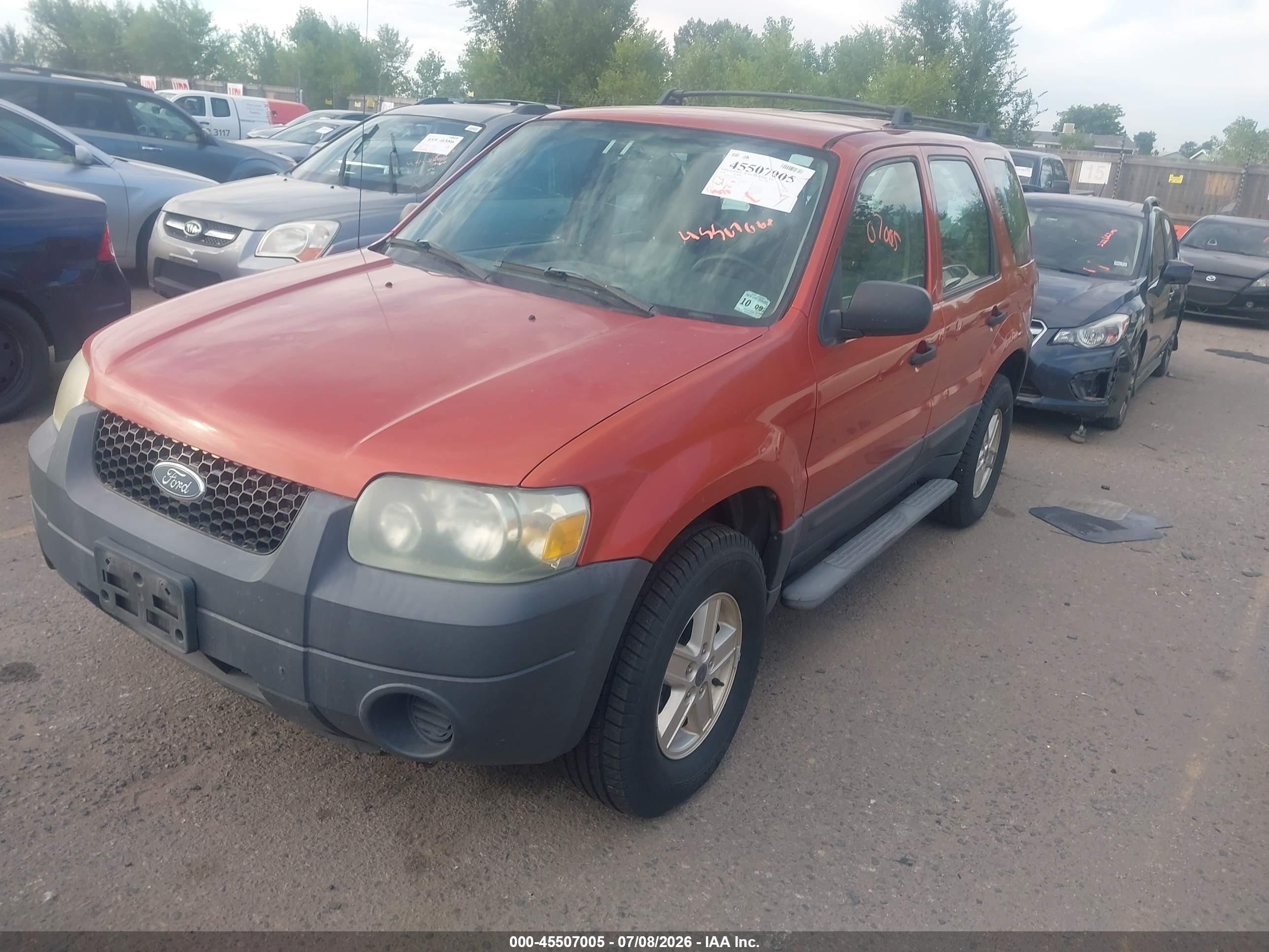 2006 Ford Escape Xls/xls Manual Orange vin: 1FMYU92Z86KA05222