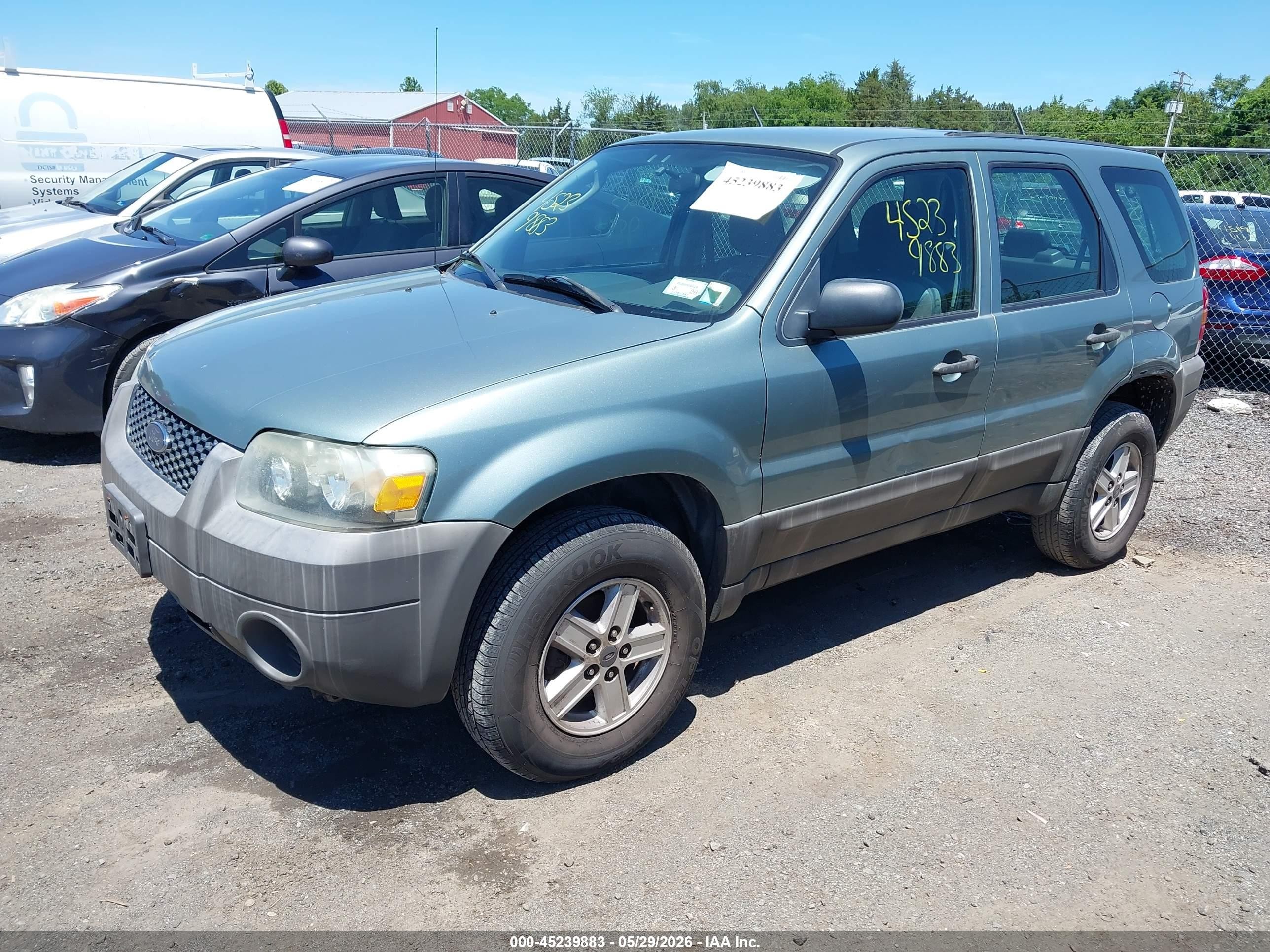2007 Ford Escape Xls/xls Manual Green vin: 1FMYU92Z87KA61548
