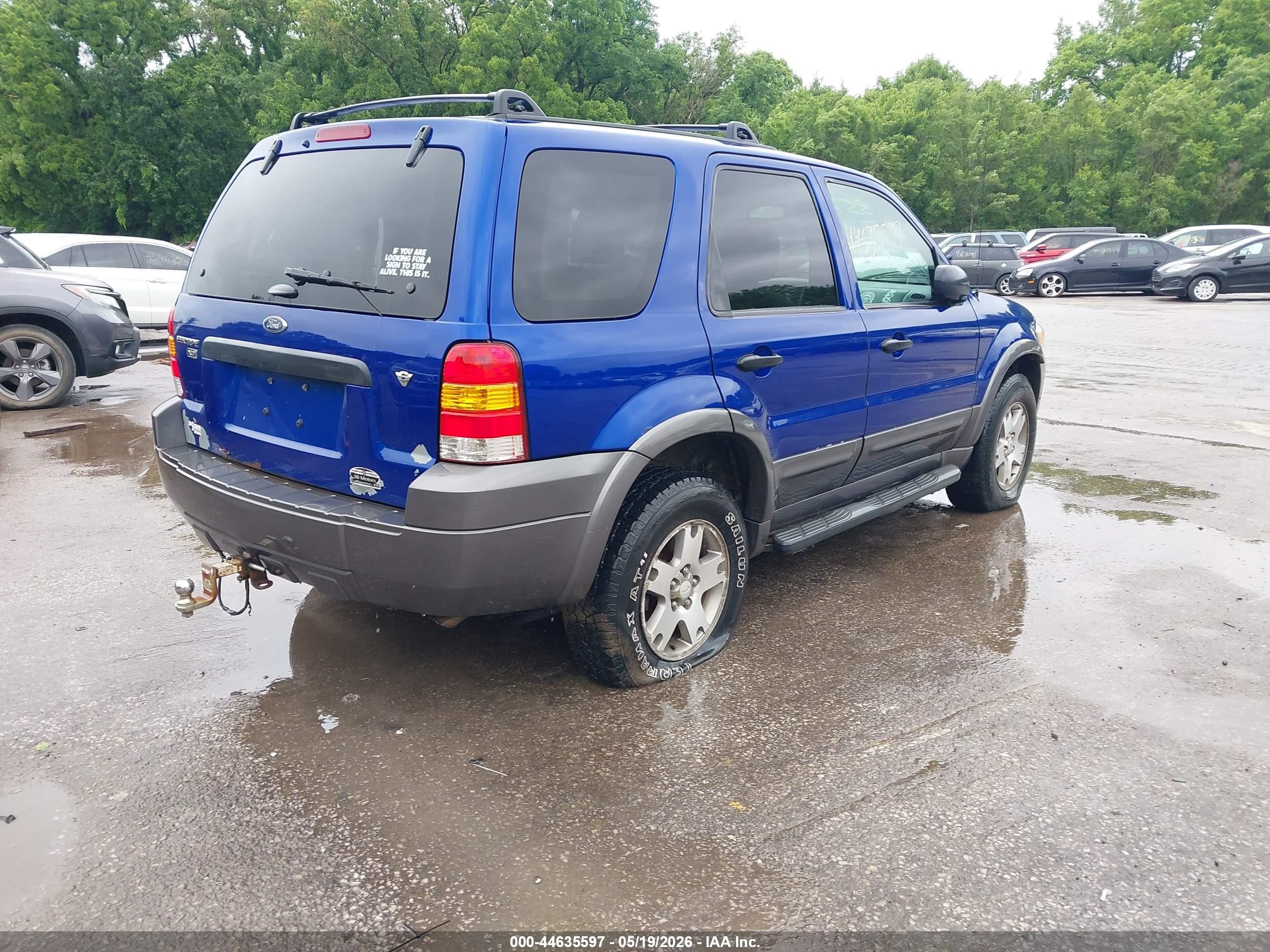 2005 Ford Escape Xlt Dark Blue vin: 1FMYU93115KD29314