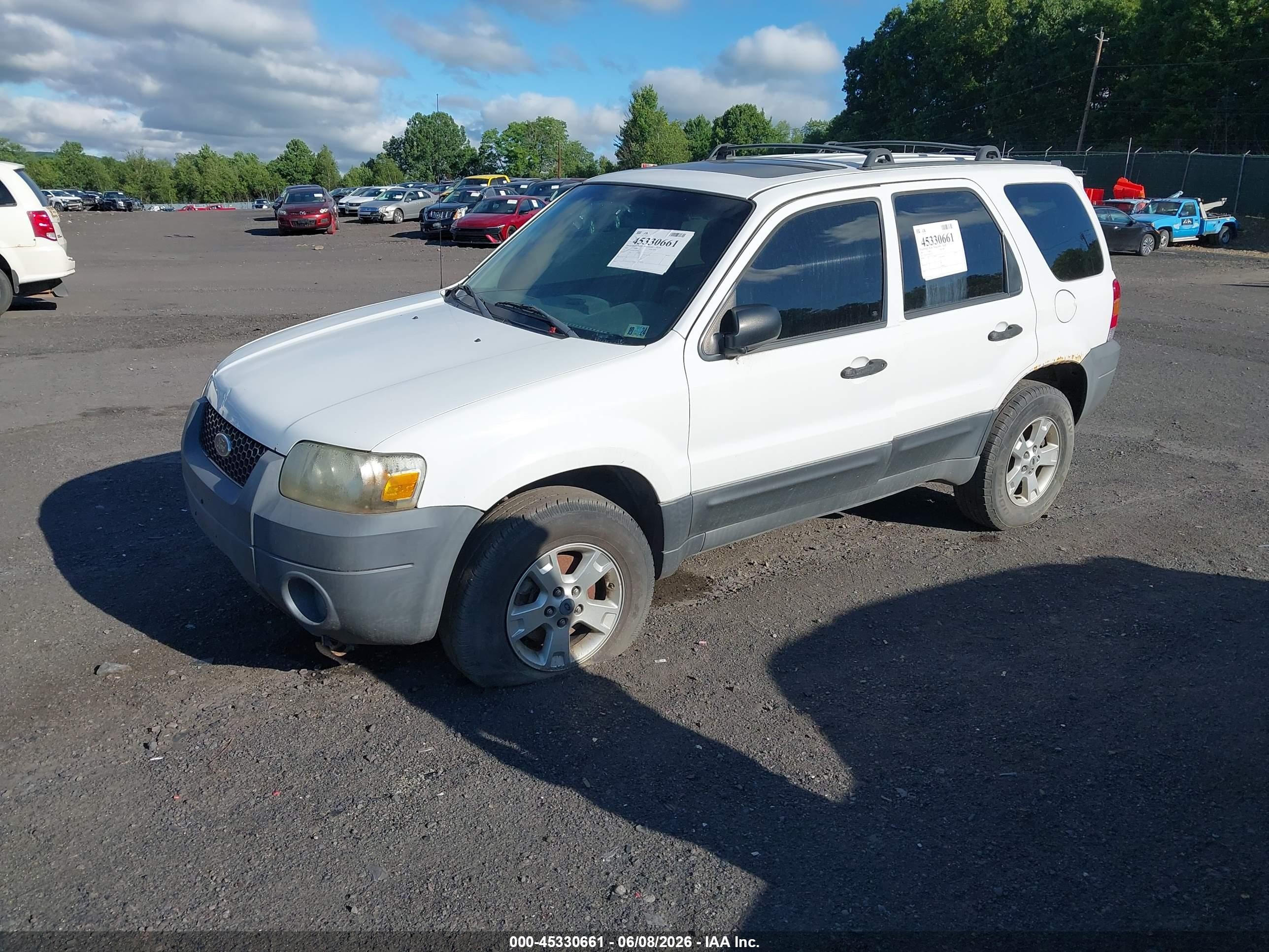 2005 Ford Escape Xlt White vin: 1FMYU93135KA52035