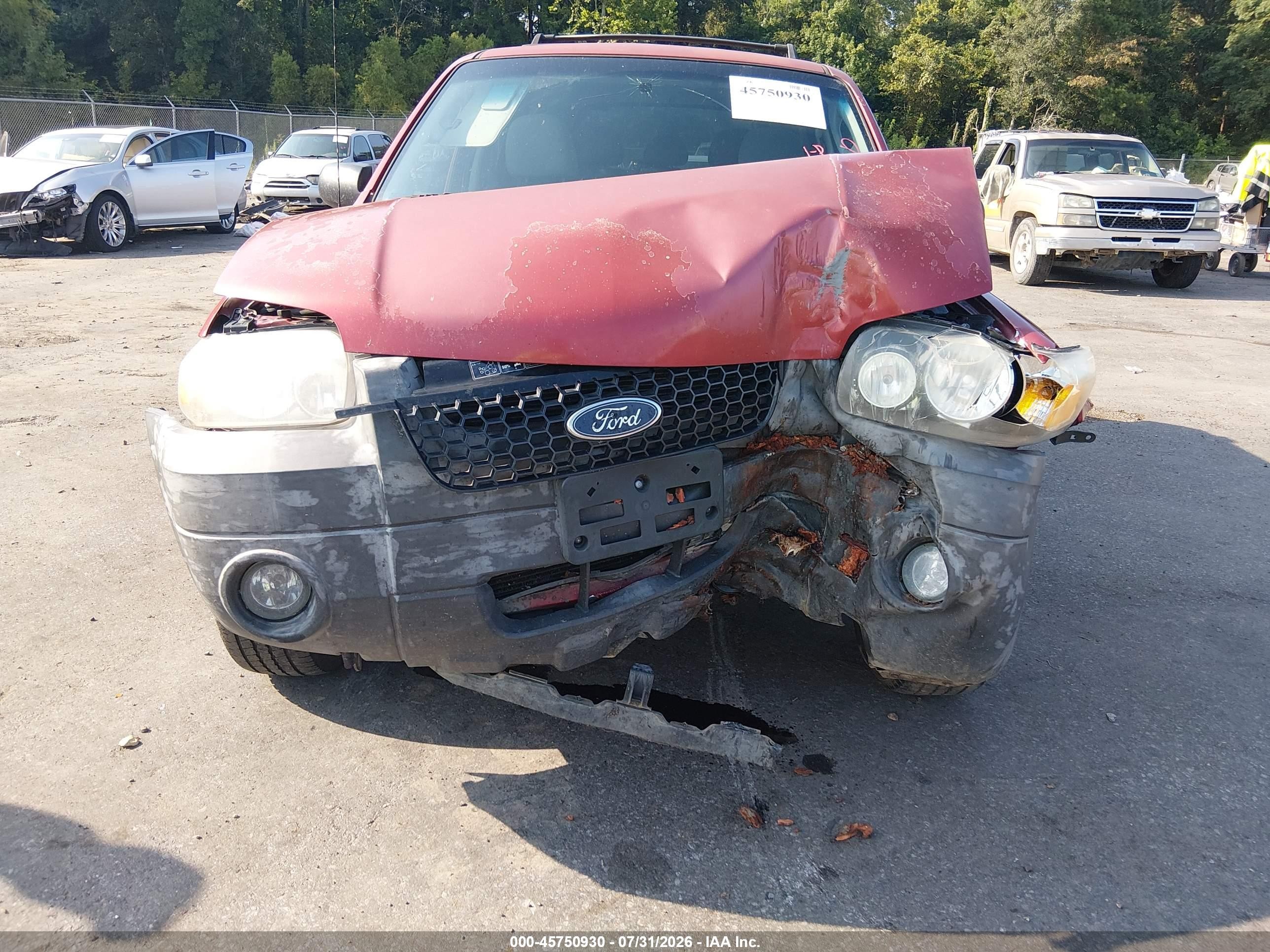 2005 Ford Escape Xlt Red vin: 1FMYU93155DA07571