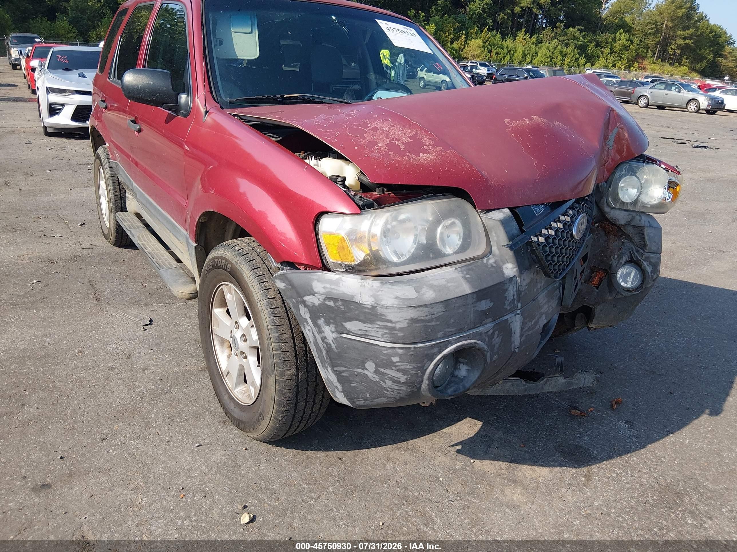 2005 Ford Escape Xlt Red vin: 1FMYU93155DA07571