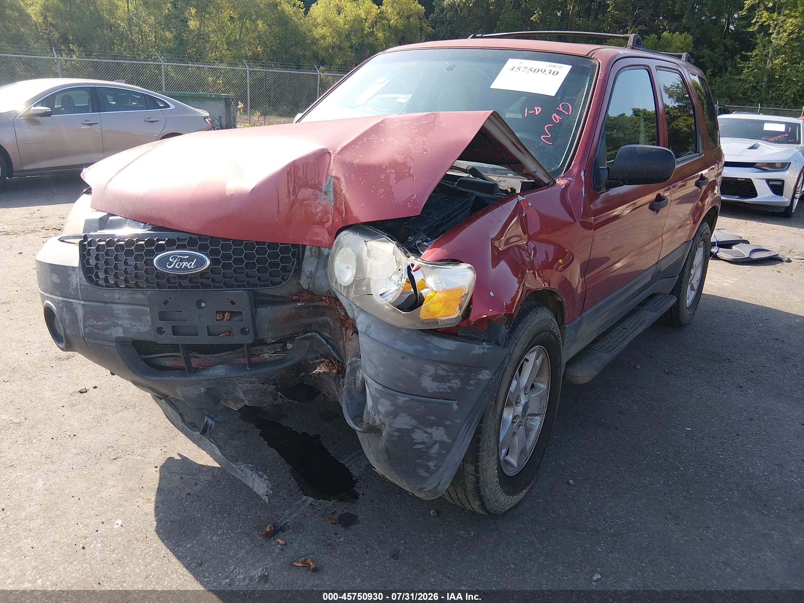 2005 Ford Escape Xlt Red vin: 1FMYU93155DA07571