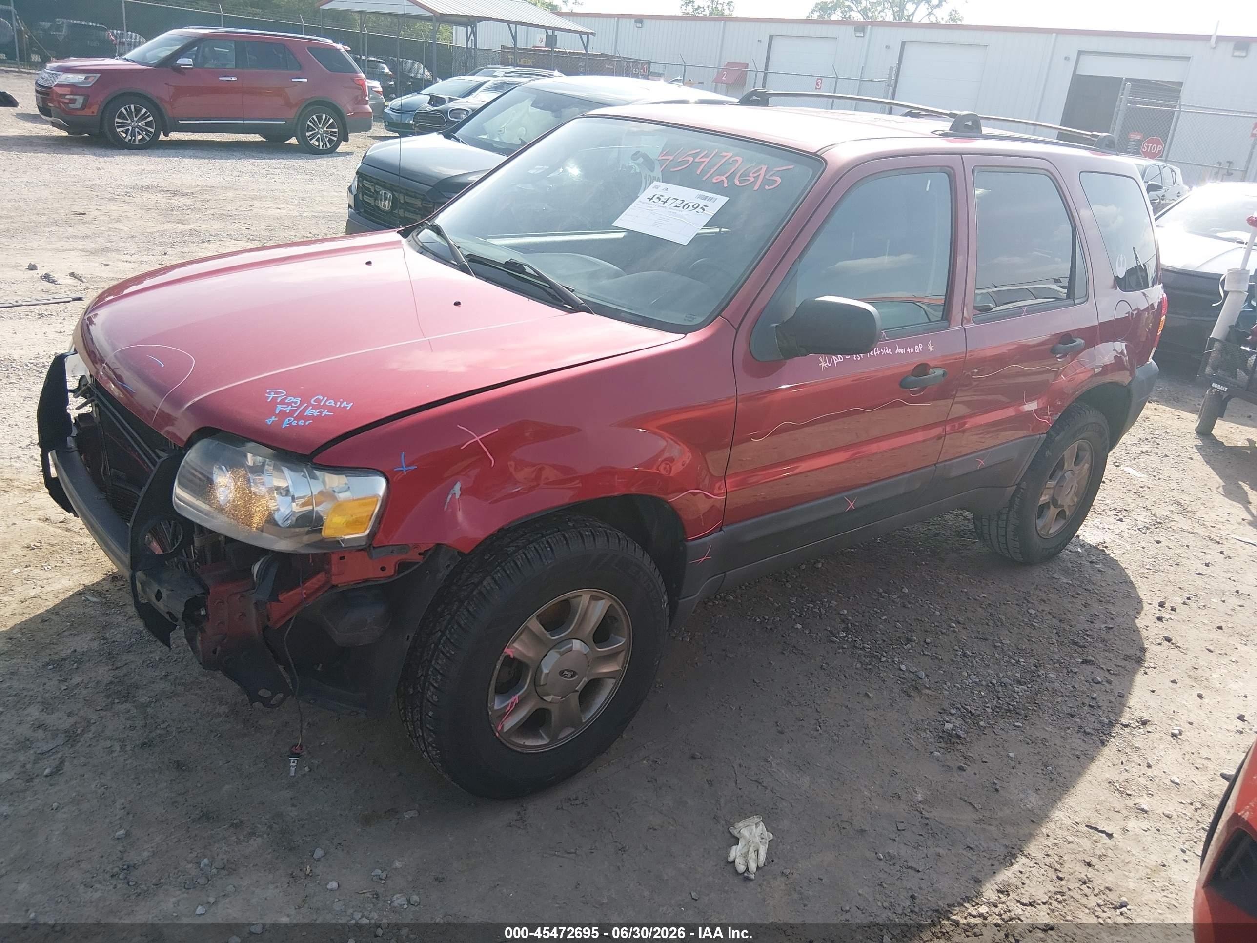 2005 Ford Escape Xlt Red vin: 1FMYU93175KC45580
