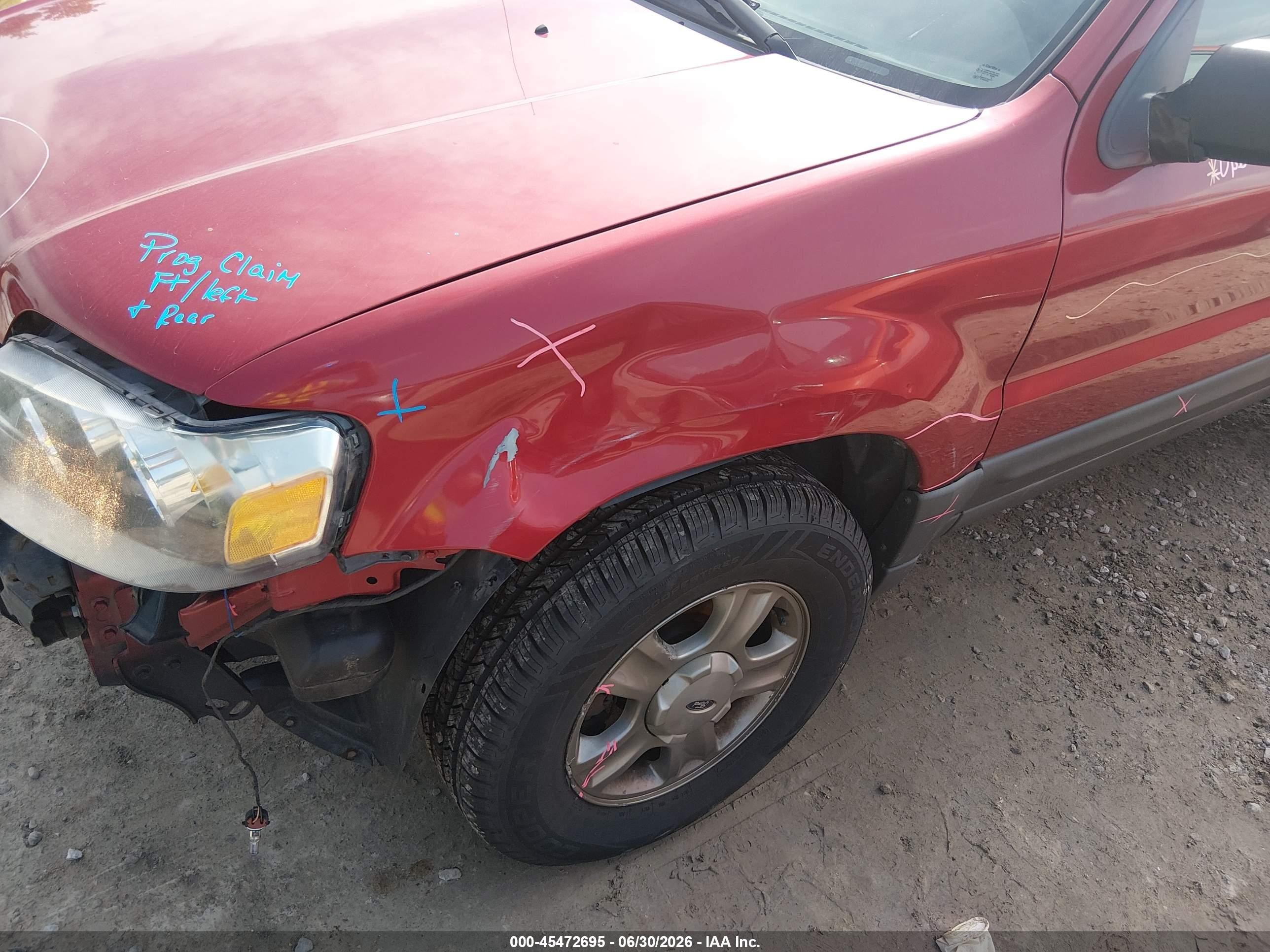 2005 Ford Escape Xlt Red vin: 1FMYU93175KC45580