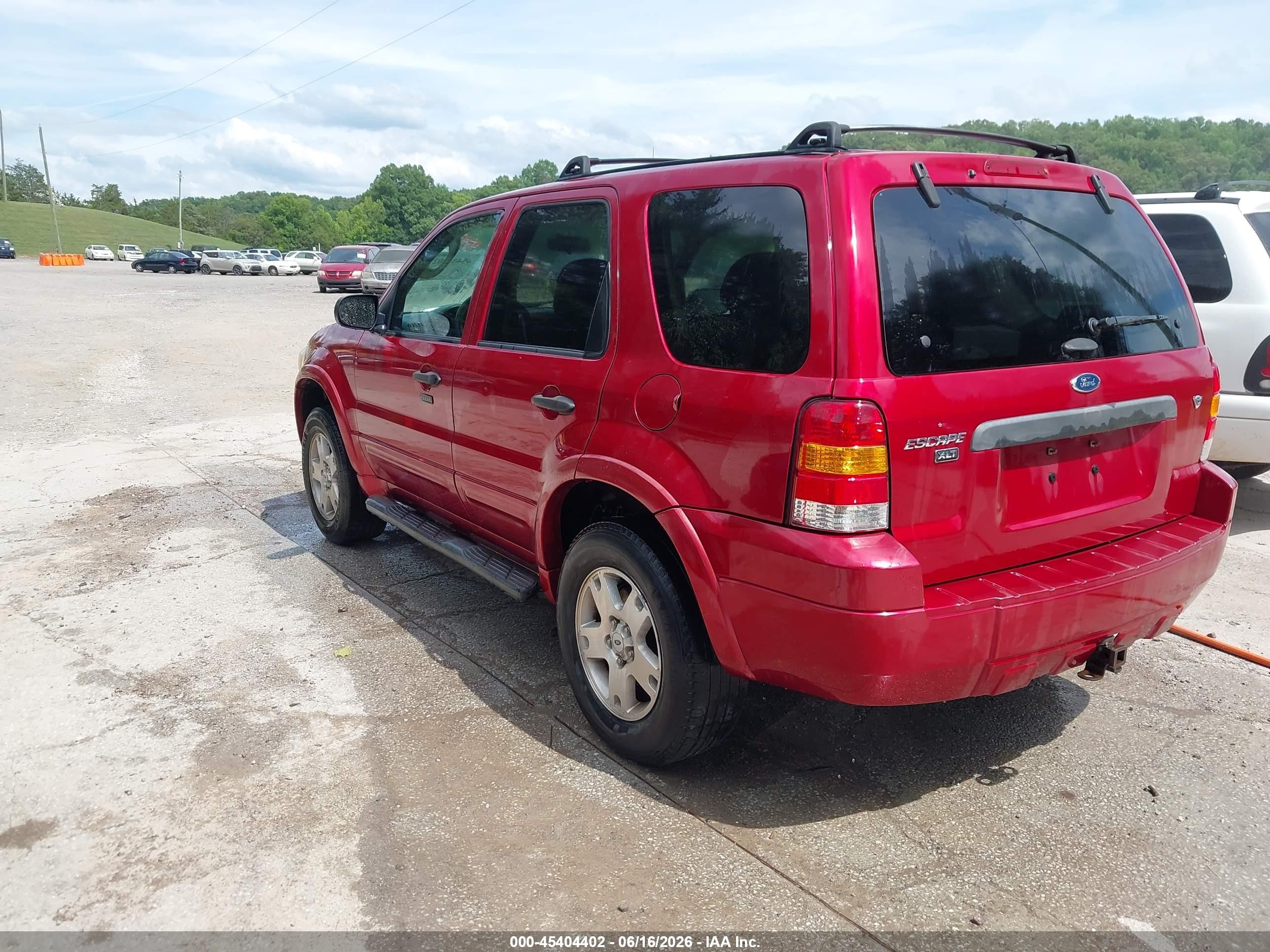 2007 Ford Escape Xlt/xlt Sport Red vin: 1FMYU93197KC03754