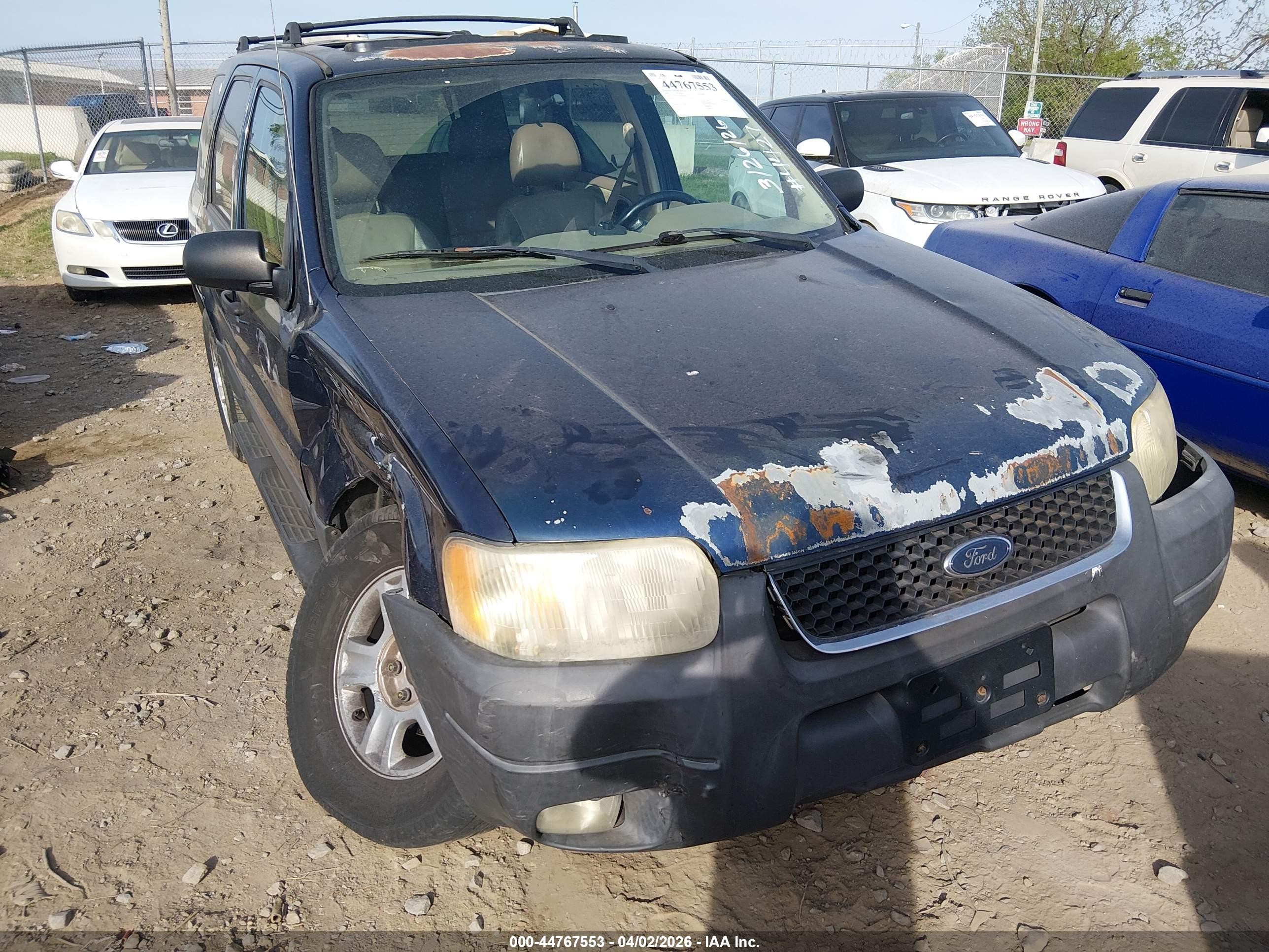 2003 Ford Escape Xlt Blue vin: 1FMYU931X3KB94427