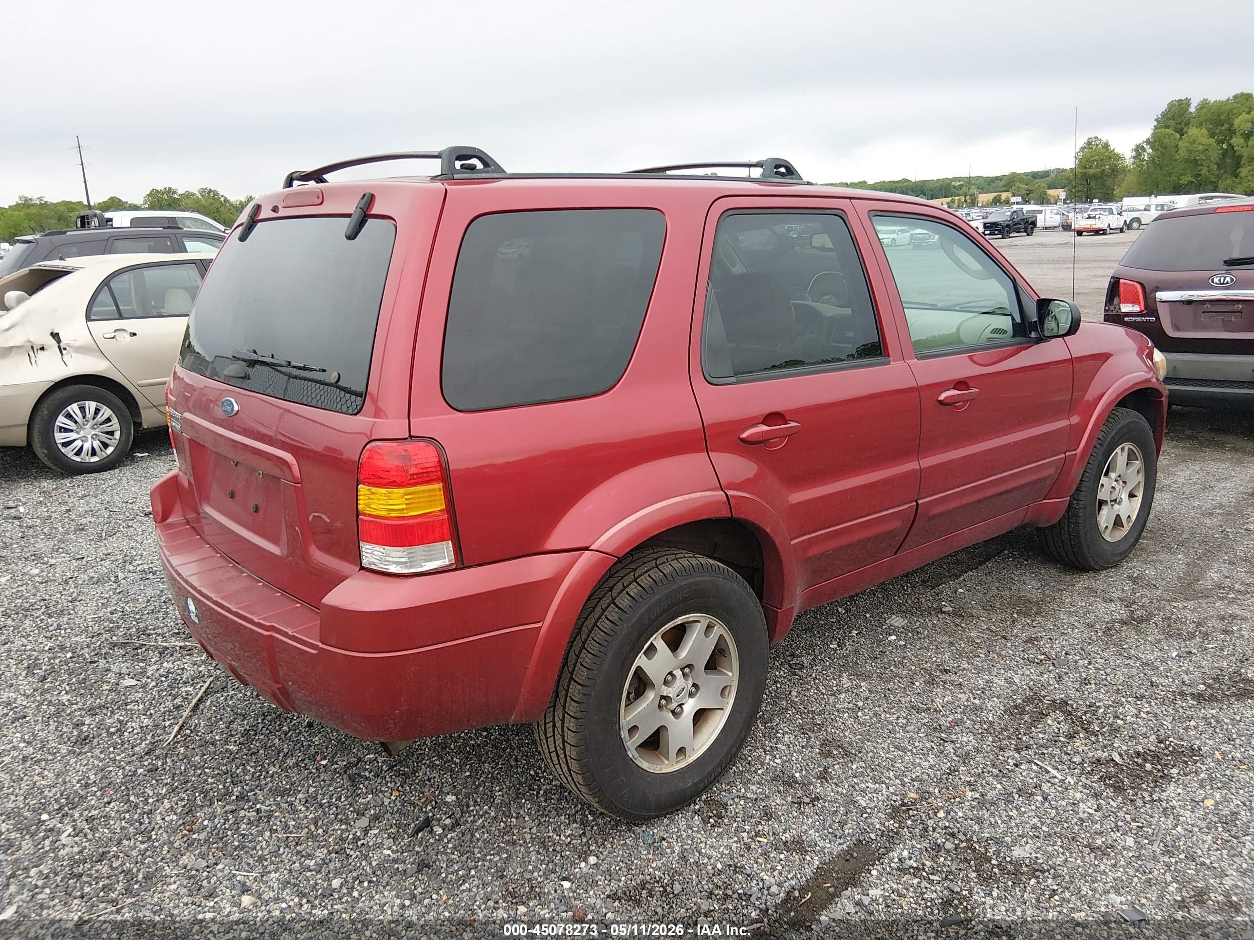 2005 Ford Escape Limited Красный vin: 1FMYU94105KA55974