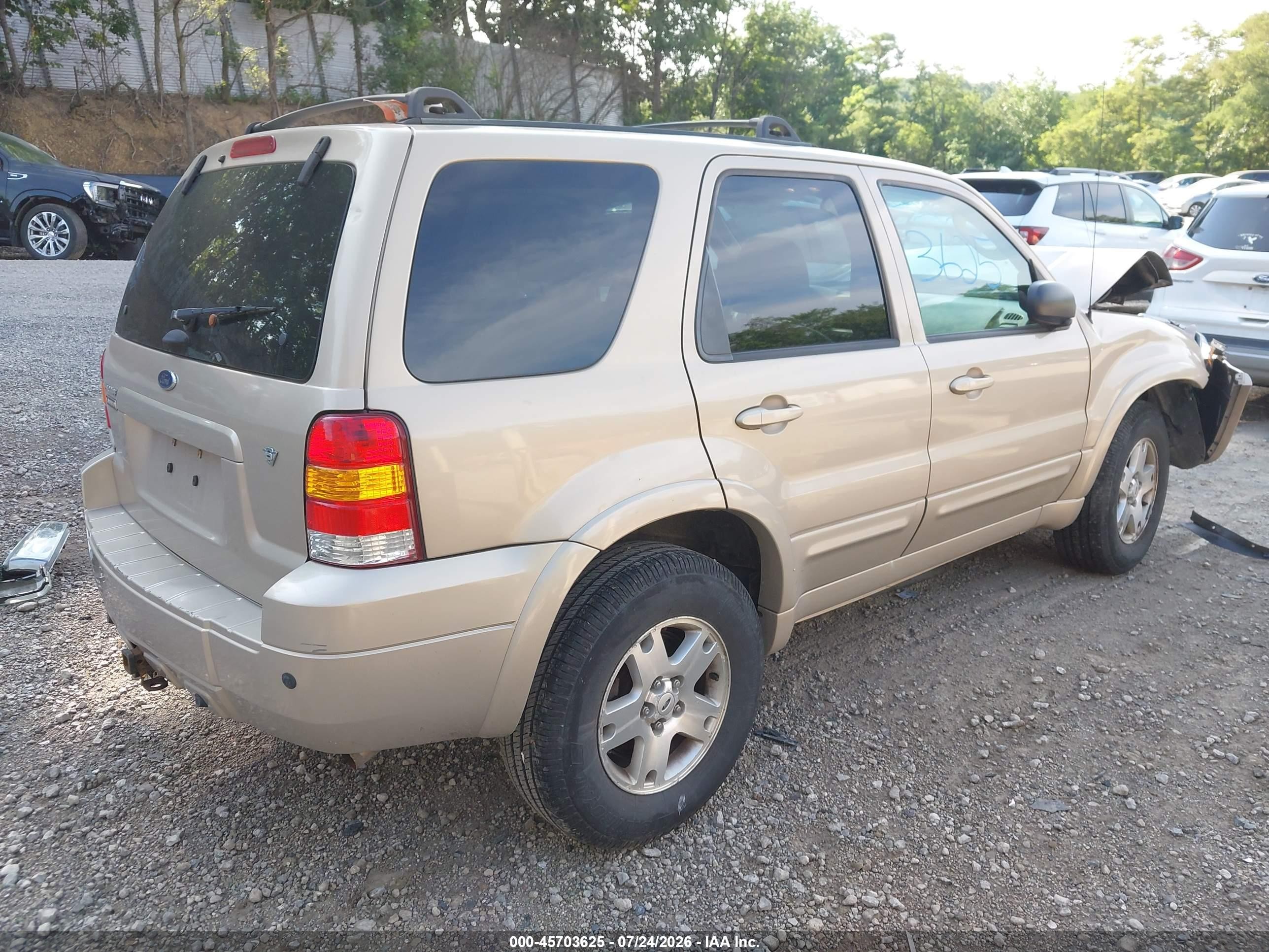 2007 Ford Escape Limited Beige vin: 1FMYU94117KA15244