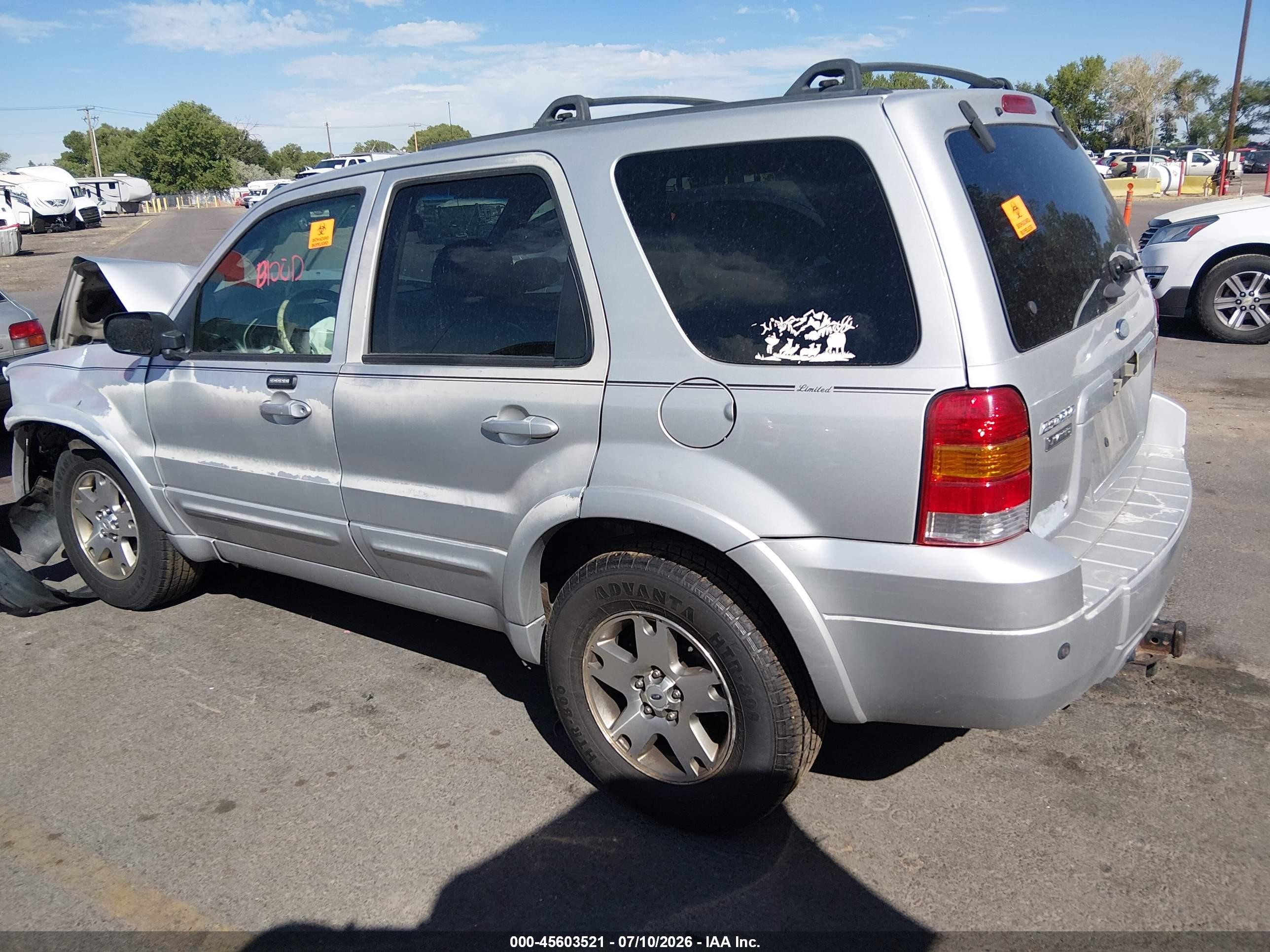 2005 Ford Escape Limited Silver vin: 1FMYU94145KB49792