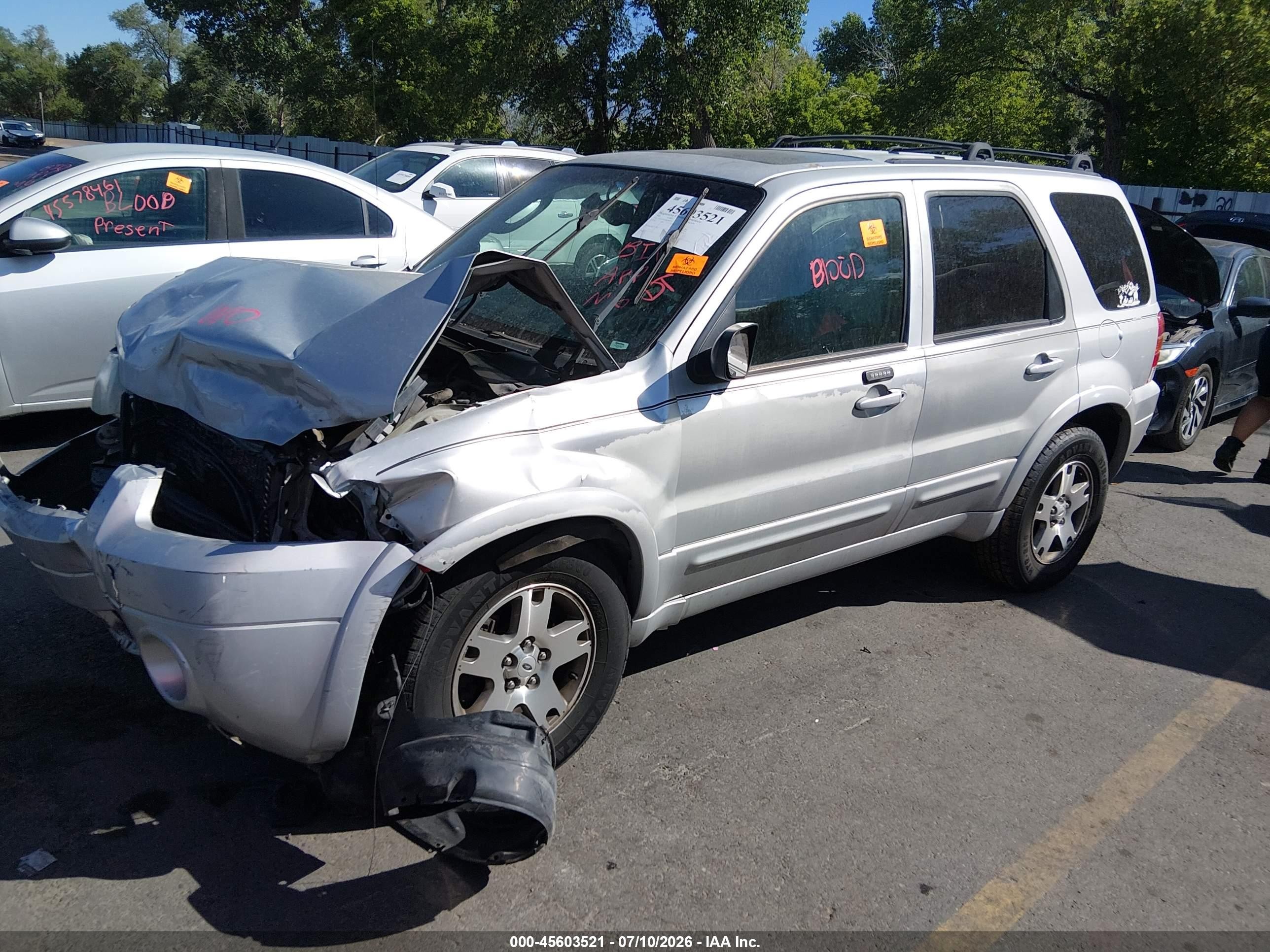 2005 Ford Escape Limited Silver vin: 1FMYU94145KB49792