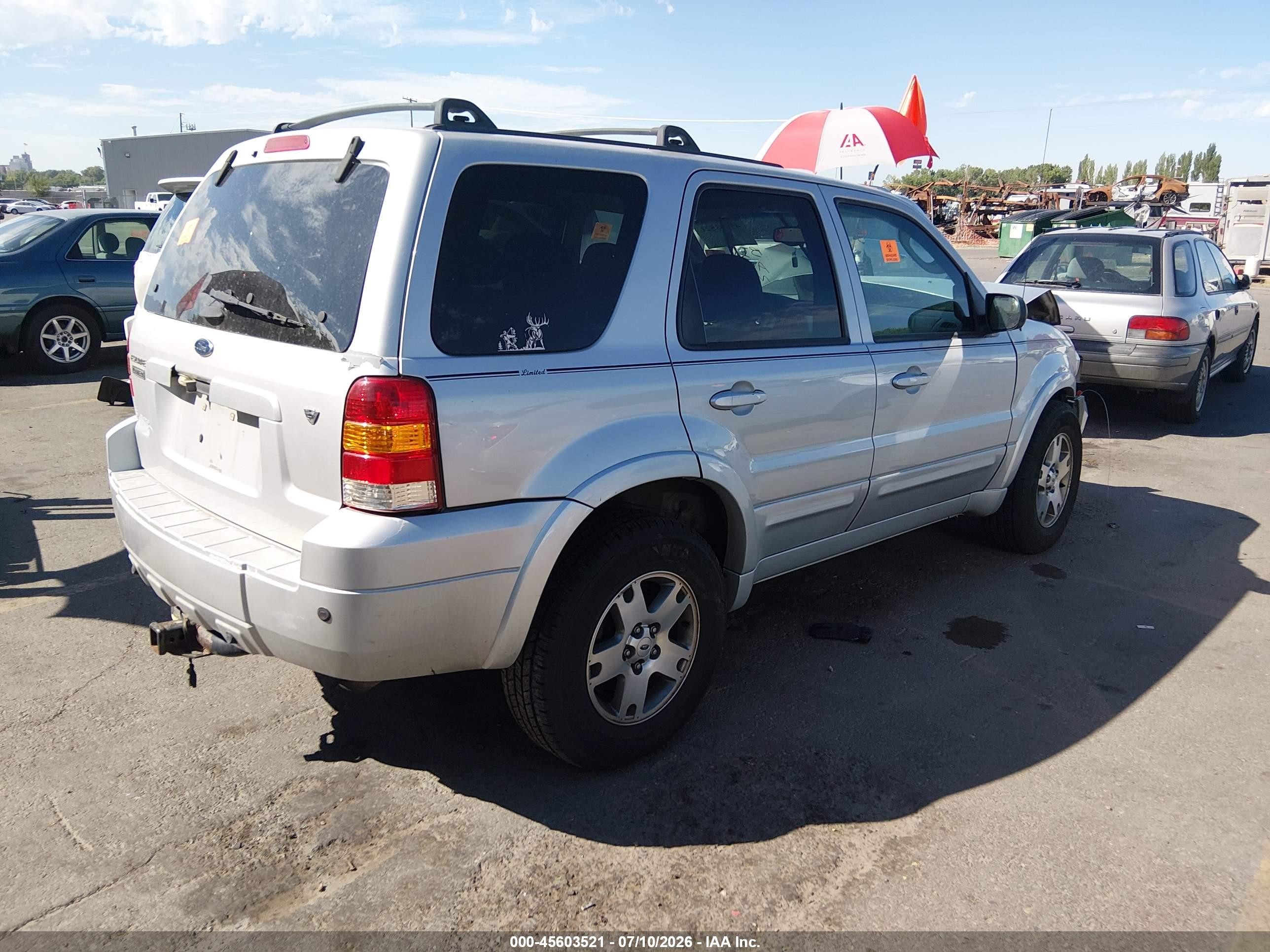 2005 Ford Escape Limited Silver vin: 1FMYU94145KB49792