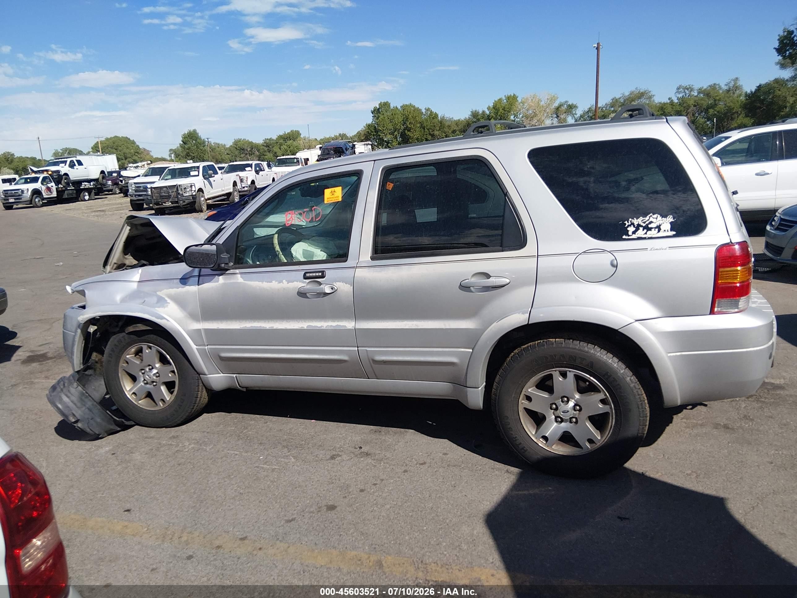 2005 Ford Escape Limited Silver vin: 1FMYU94145KB49792